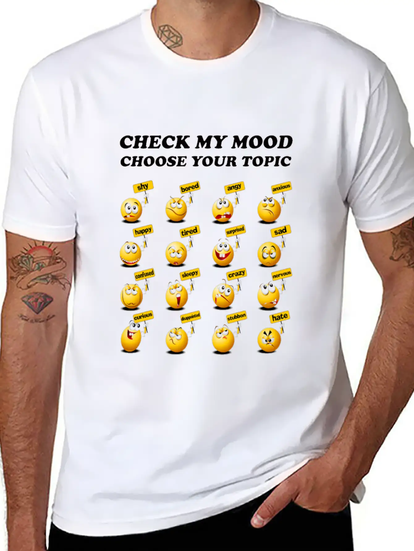 Check My Mood Chose Your Topic Unisex Casual T-Shirt – Clean Design For Daily Comfort