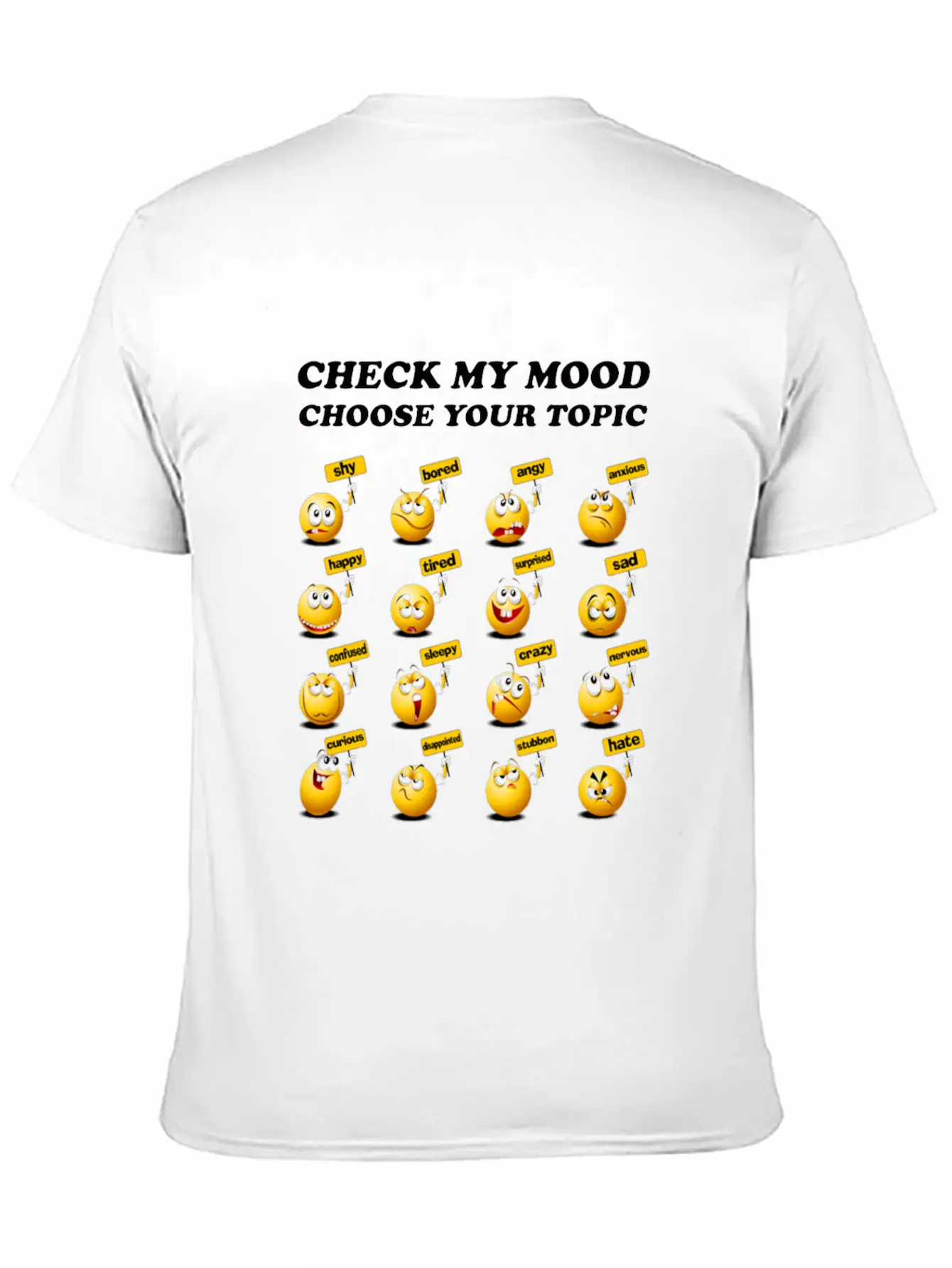 Check My Mood Chose Your Topic Unisex Casual T-Shirt – Clean Design For Daily Comfort