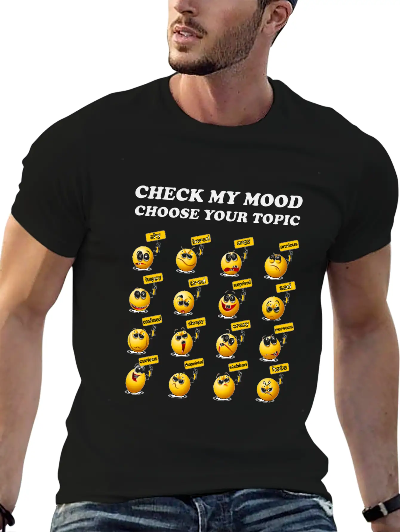 Check My Mood Chose Your Topic Unisex Casual T-Shirt – Clean Design For Daily Comfort