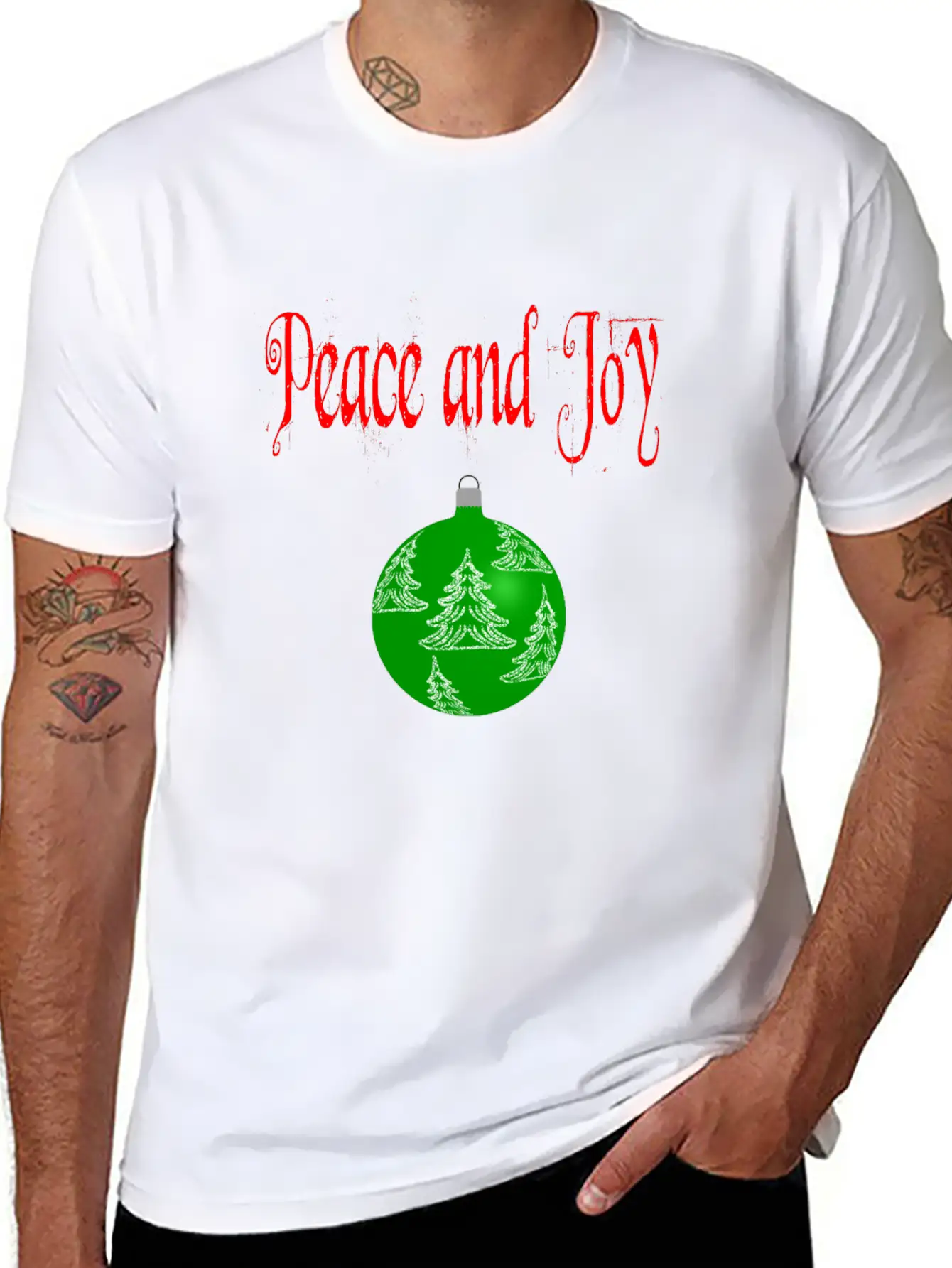 Christmas Peace And Joy Unisex Casual T-Shirt – Clean Design For Daily Comfort