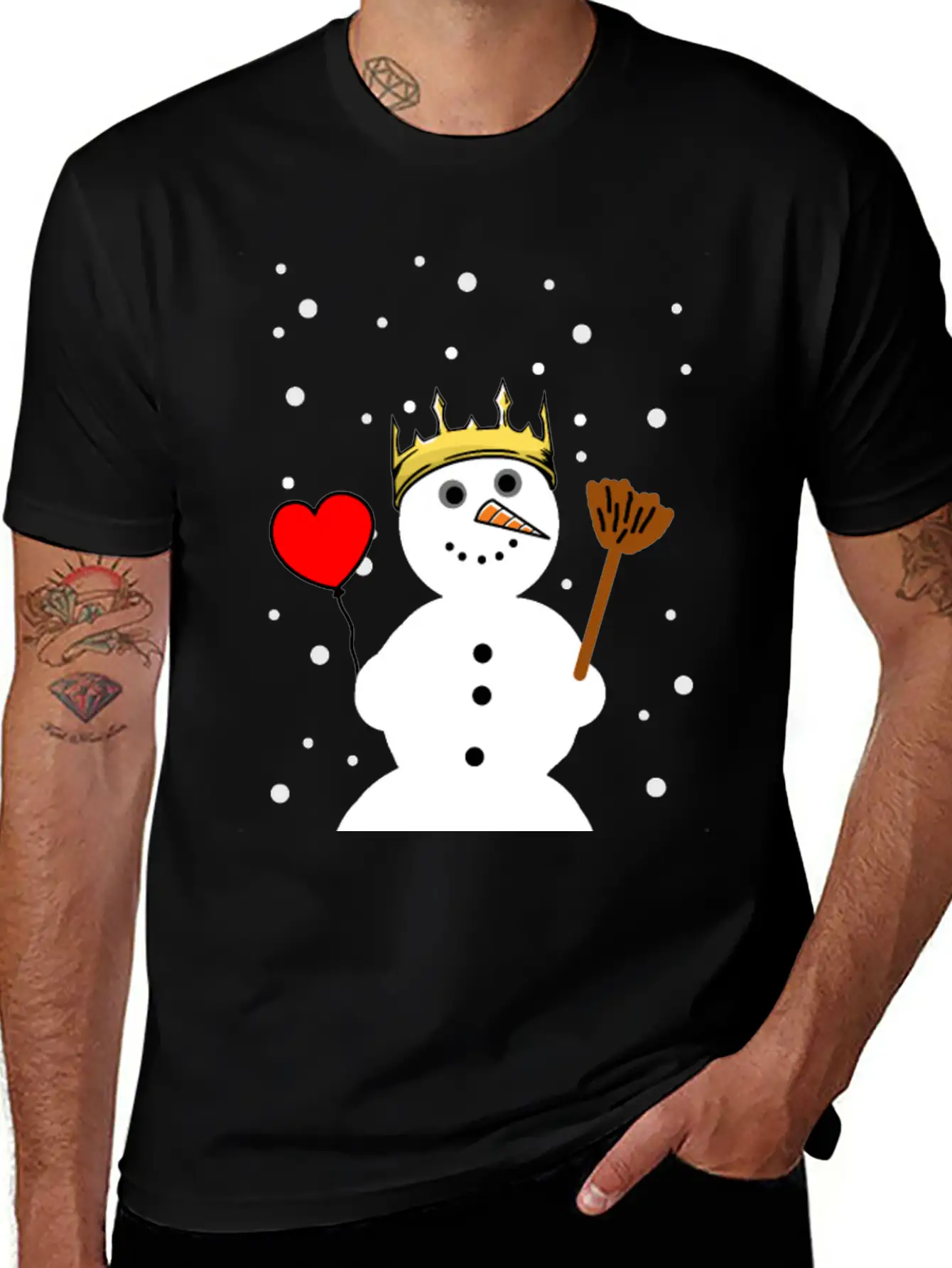 Christmas Snowman Fantasy Snow Xmas Winter Unisex Casual T-Shirt – Clean Design For Daily Comfort
