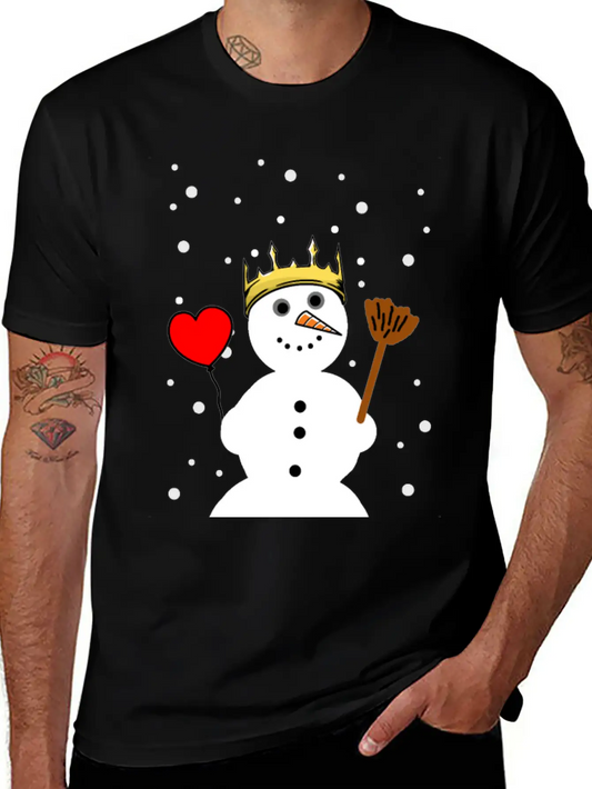 Christmas Snowman Fantasy Snow Xmas Winter Unisex Casual T-Shirt – Clean Design For Daily Comfort