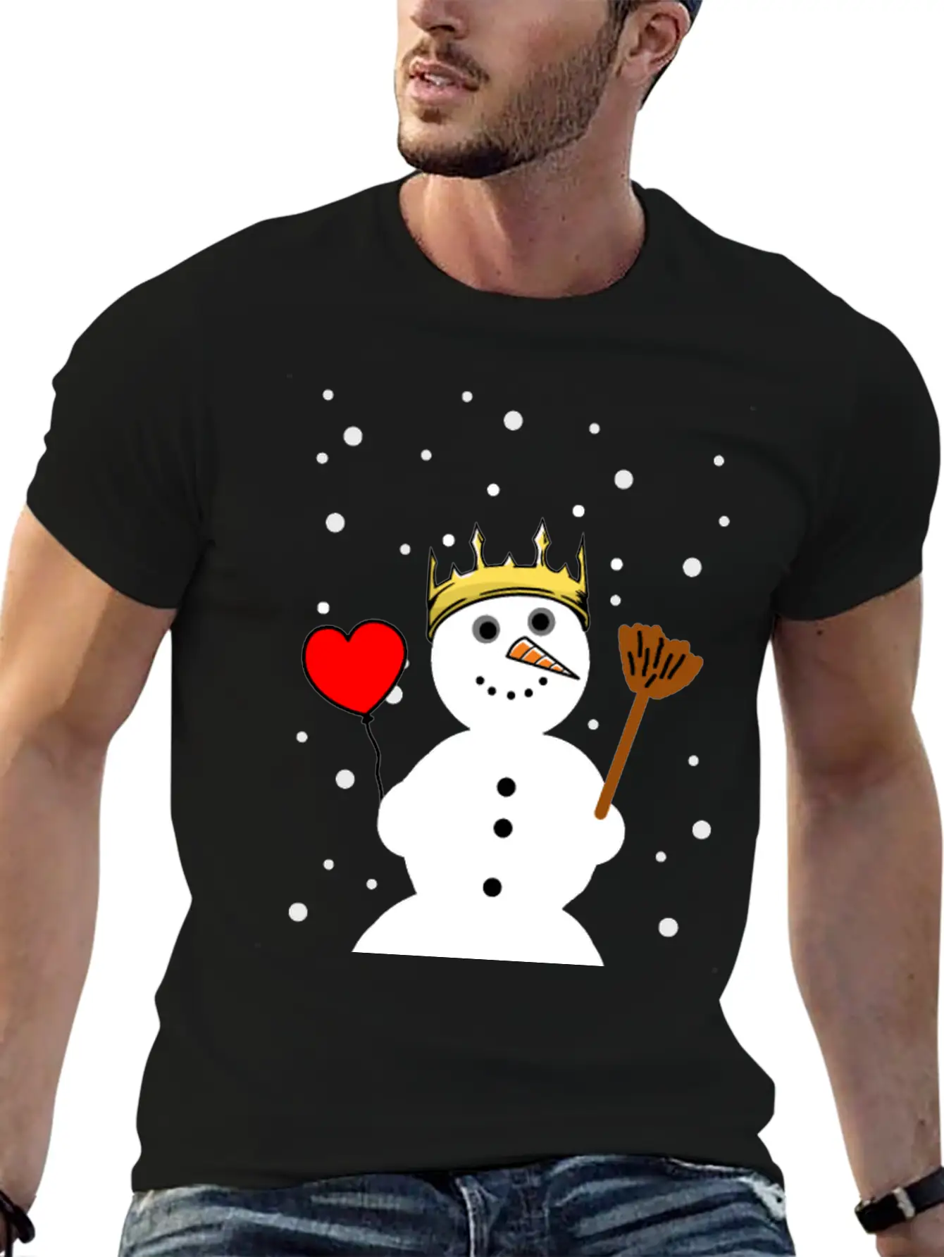 Christmas Snowman Fantasy Snow Xmas Winter Unisex Casual T-Shirt – Clean Design For Daily Comfort
