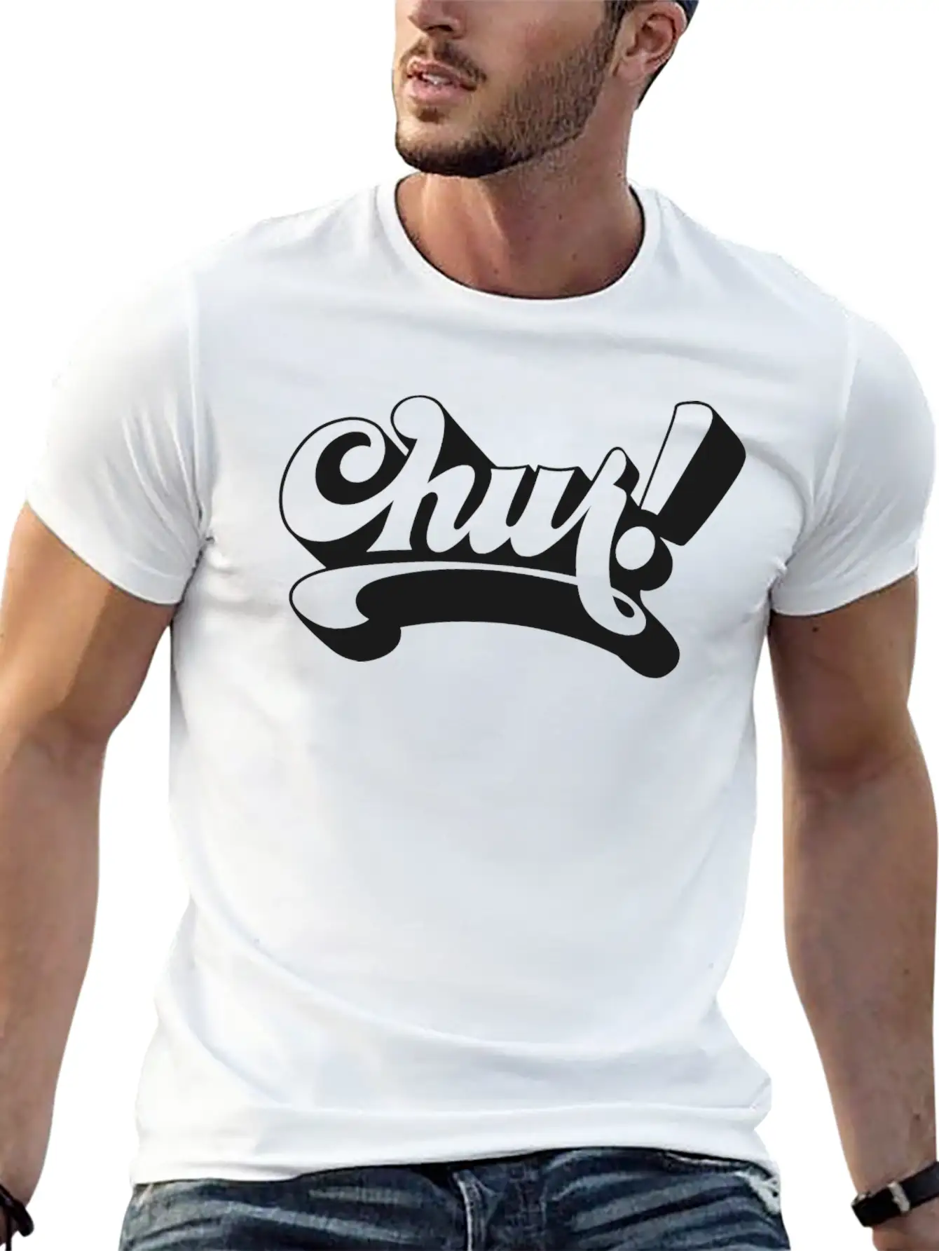 Chur Typography Design Unisex Casual T-Shirt – Clean Design For Daily Comfort