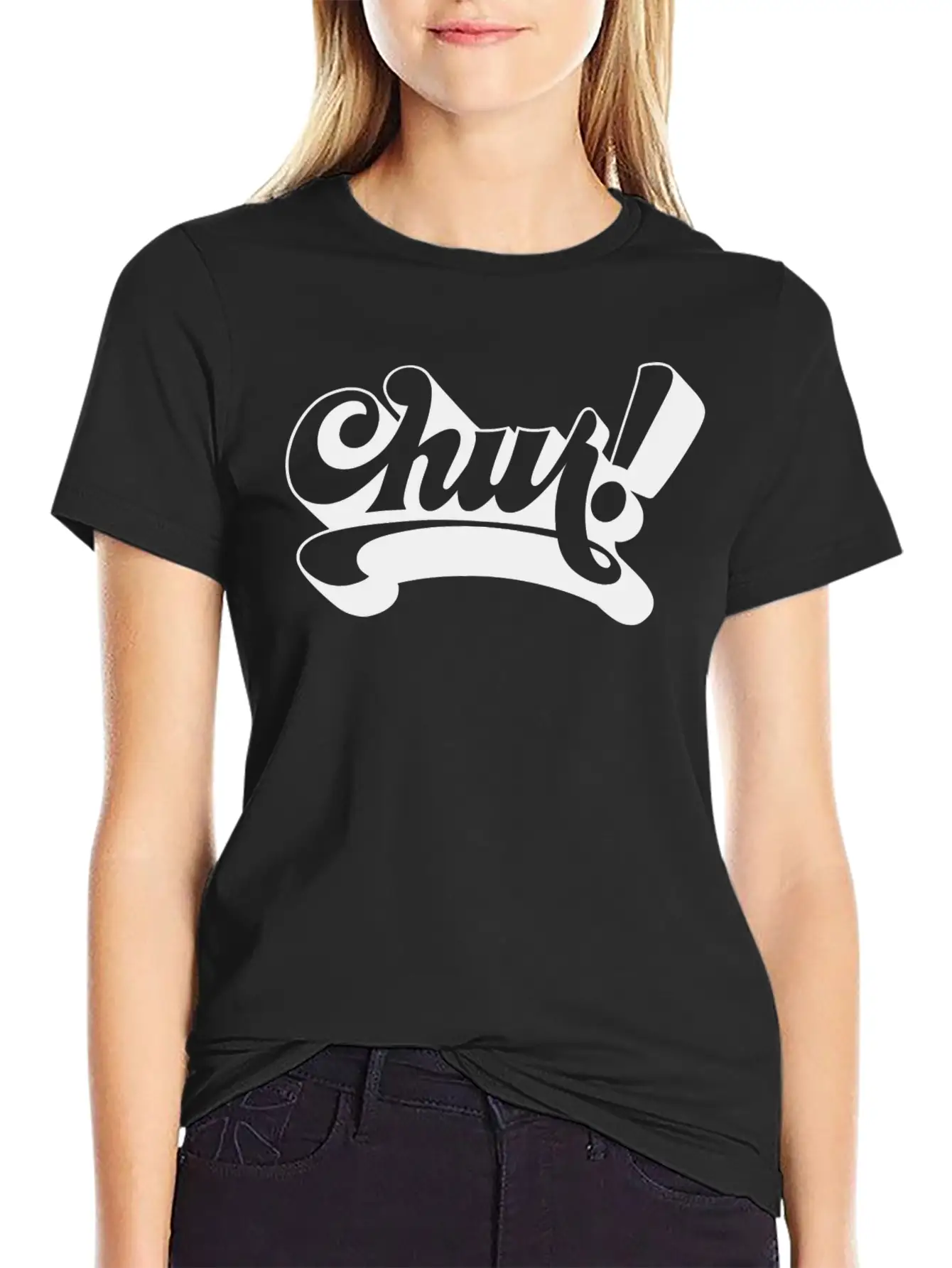 Chur Typography Design Unisex Casual T-Shirt – Clean Design For Daily Comfort