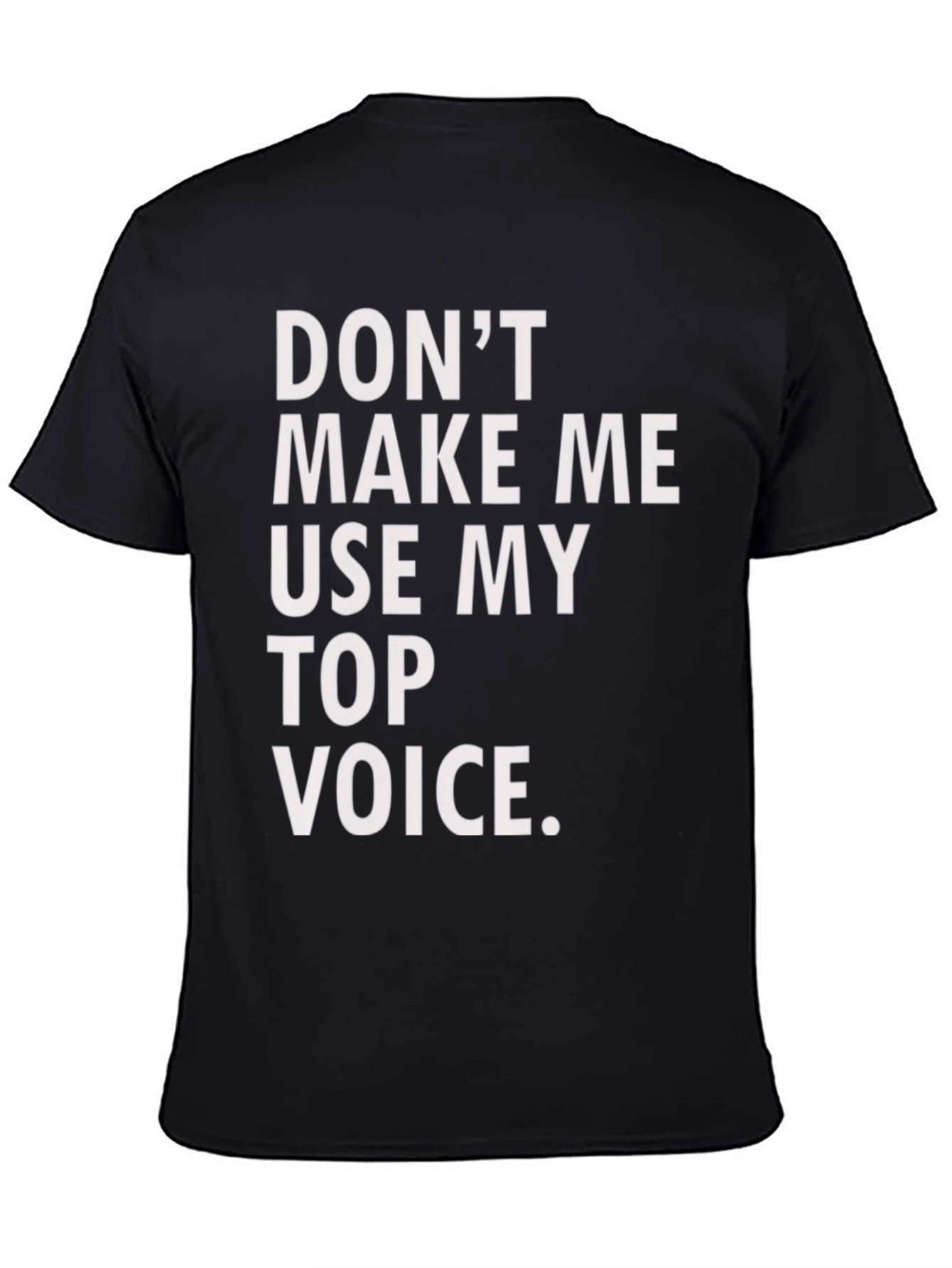 Funny Top Voice Black T-Shirt