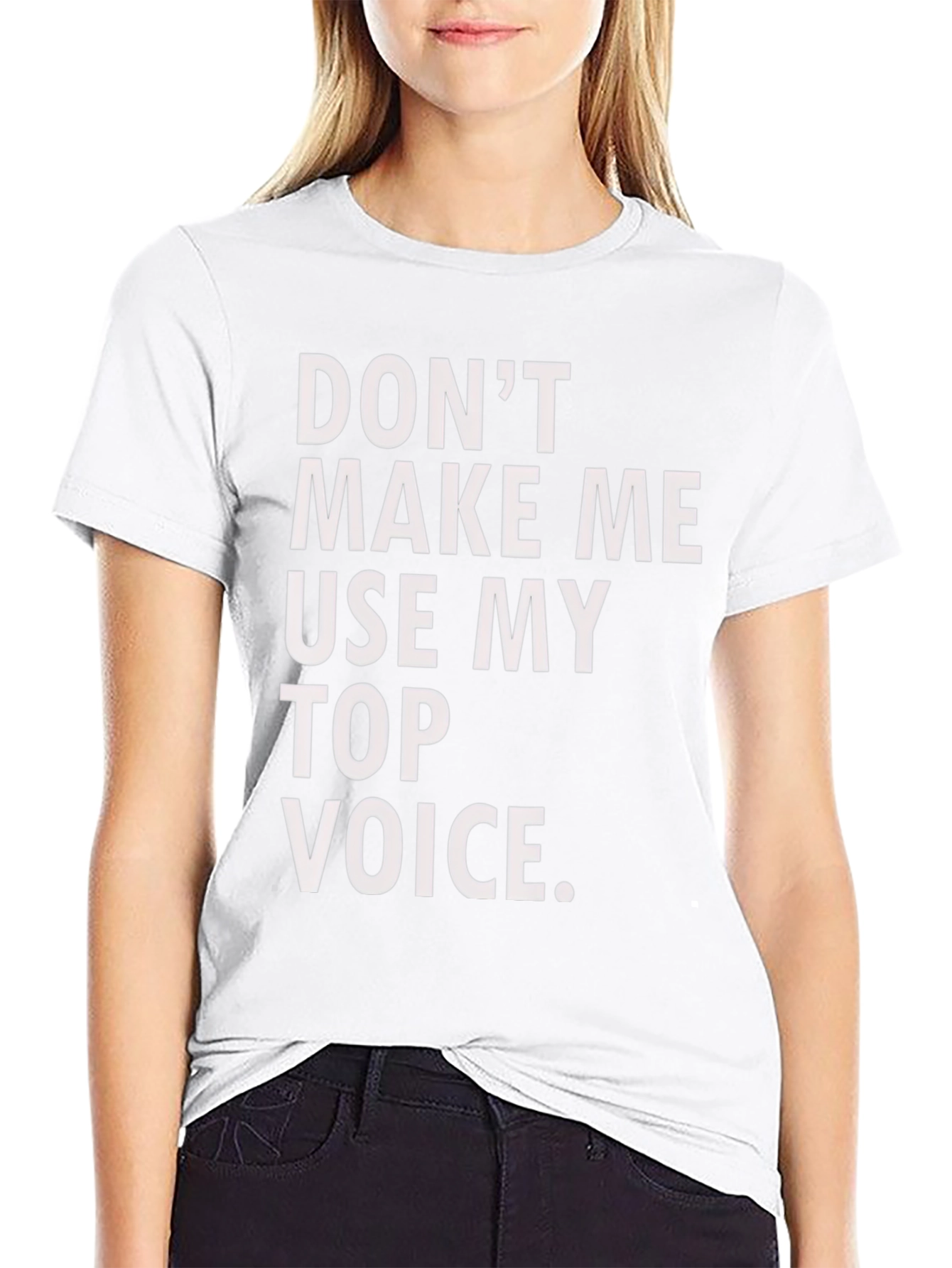 Funny Top Voice Black T-Shirt
