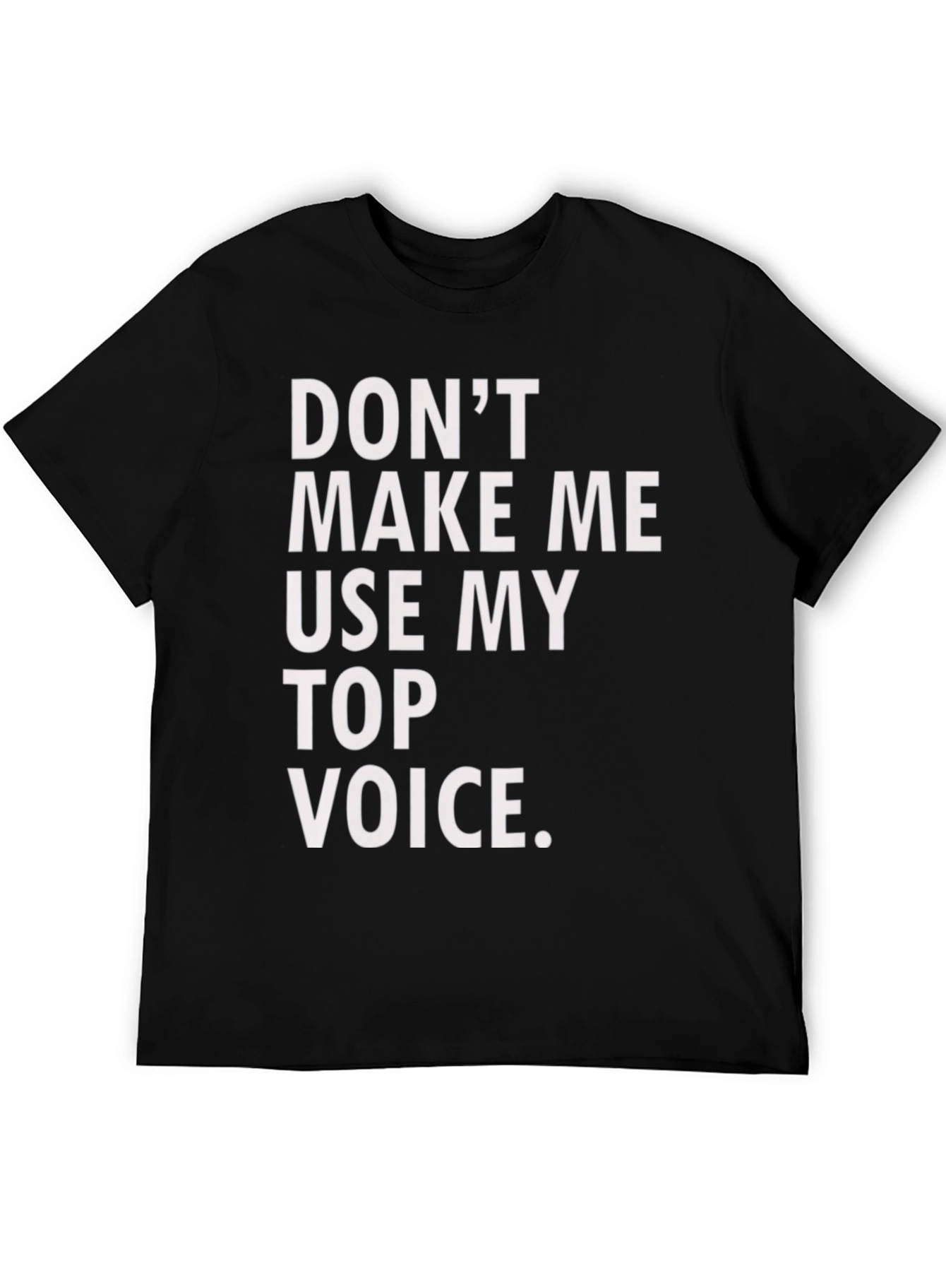 Funny Top Voice Black T-Shirt
