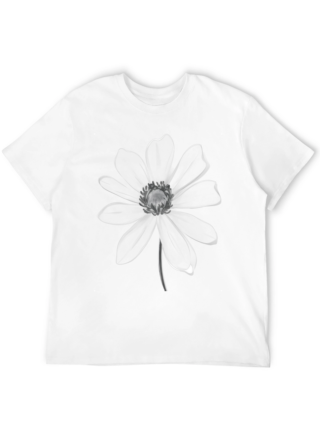 Elegant Black Flower Graphic Tee