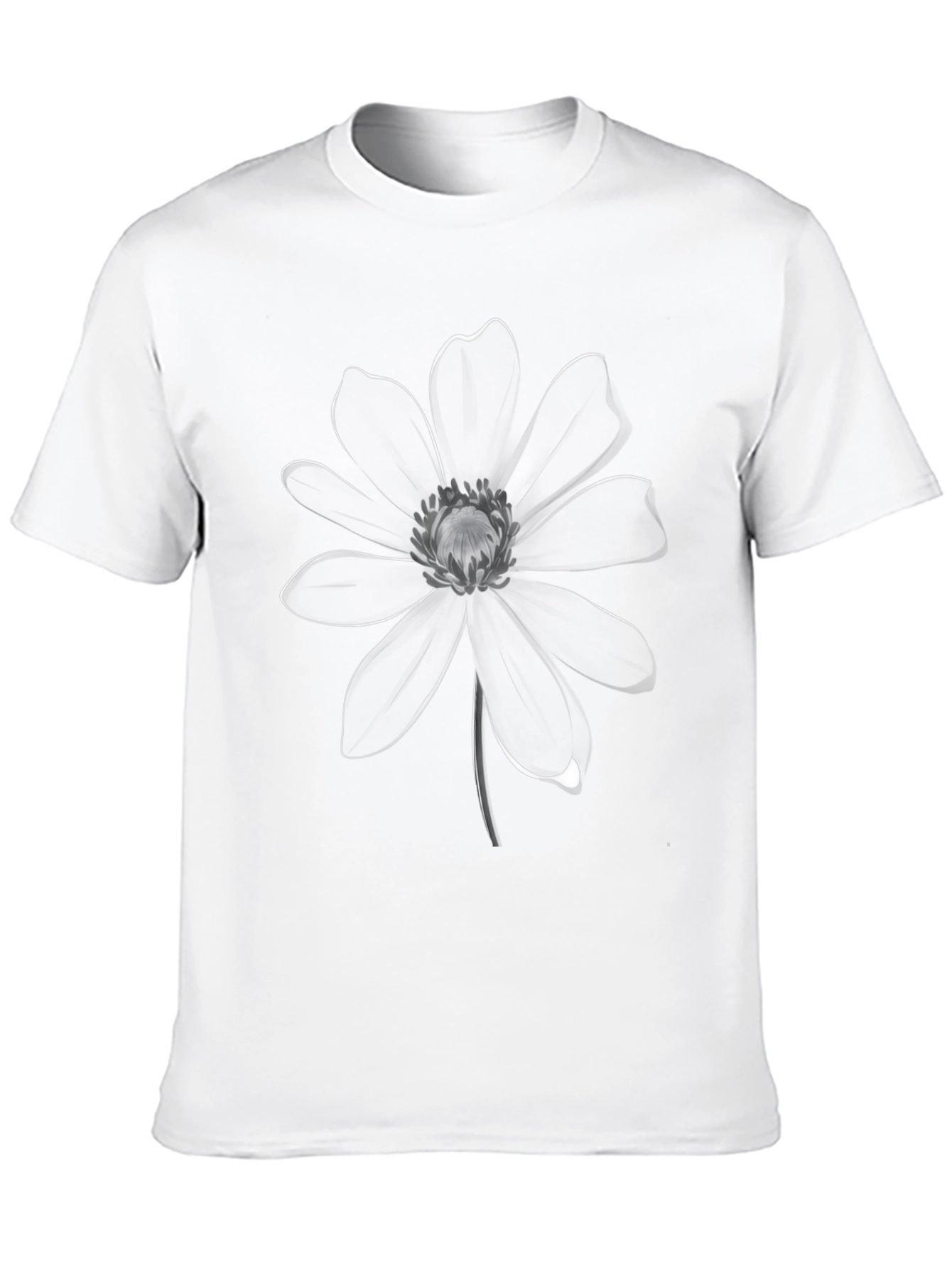 Elegant Black Flower Graphic Tee