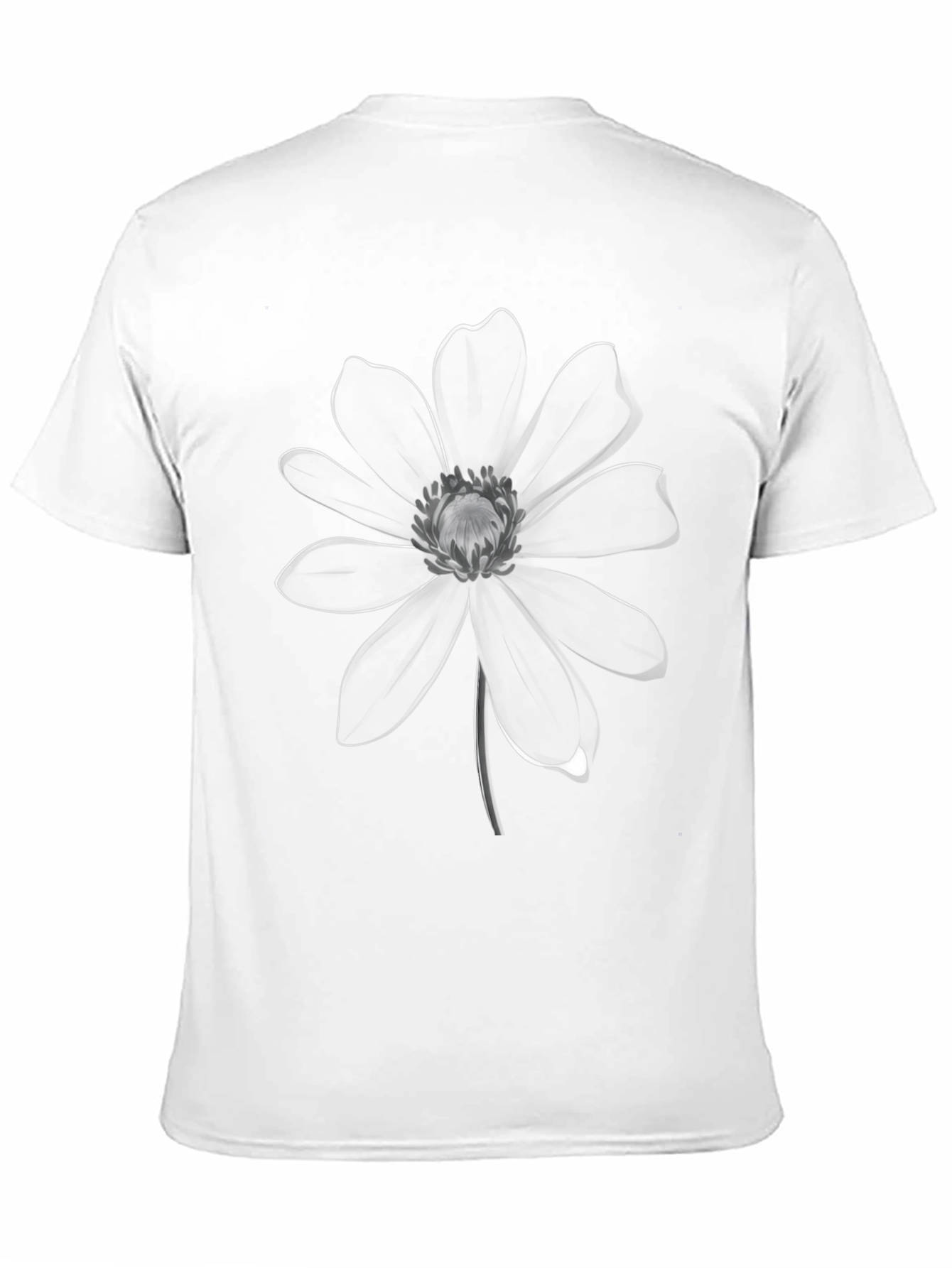 Elegant Black Flower Graphic Tee