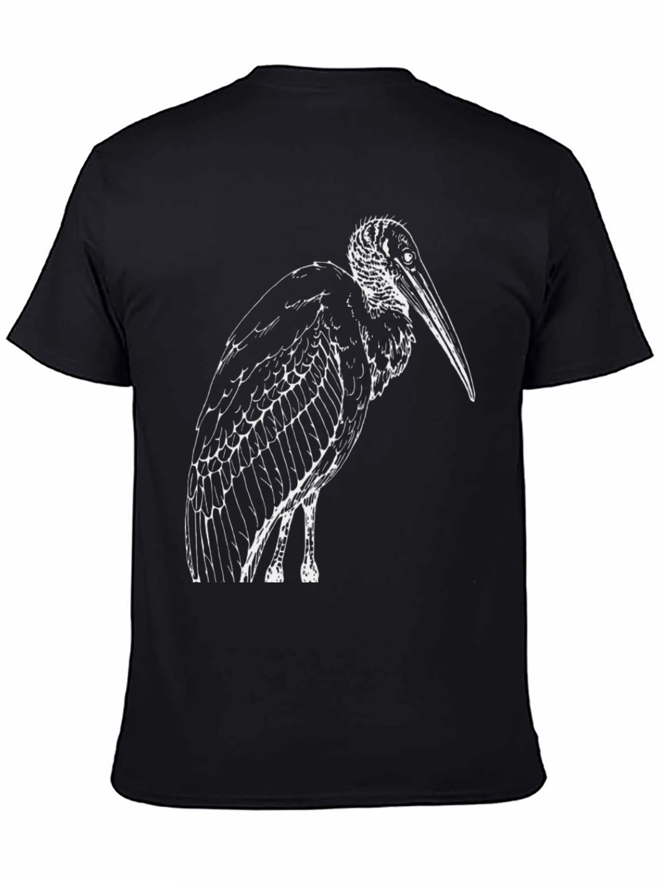 Marabou Stork Graphic Tee - Classic Black