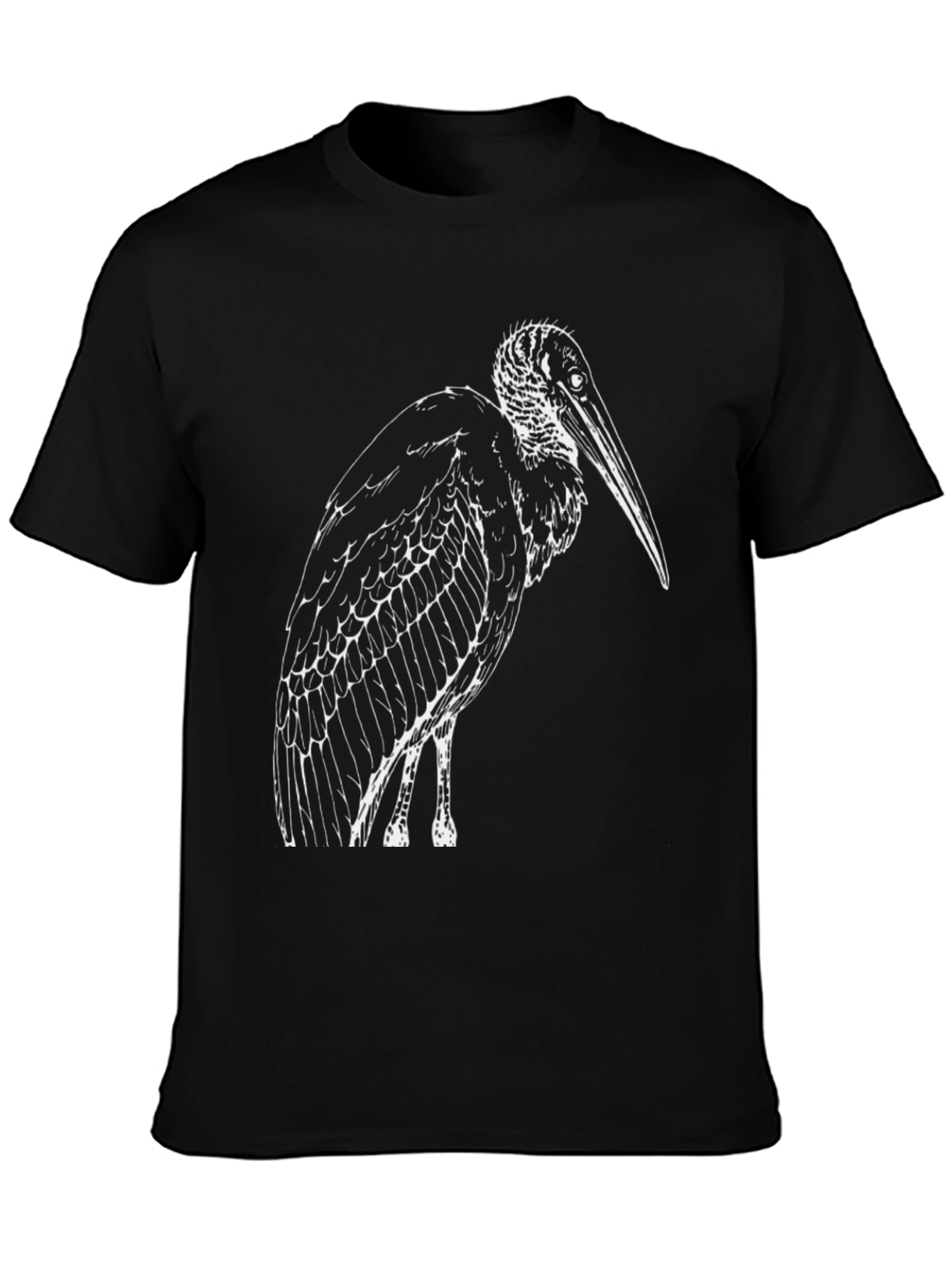 Marabou Stork Graphic Tee - Classic Black