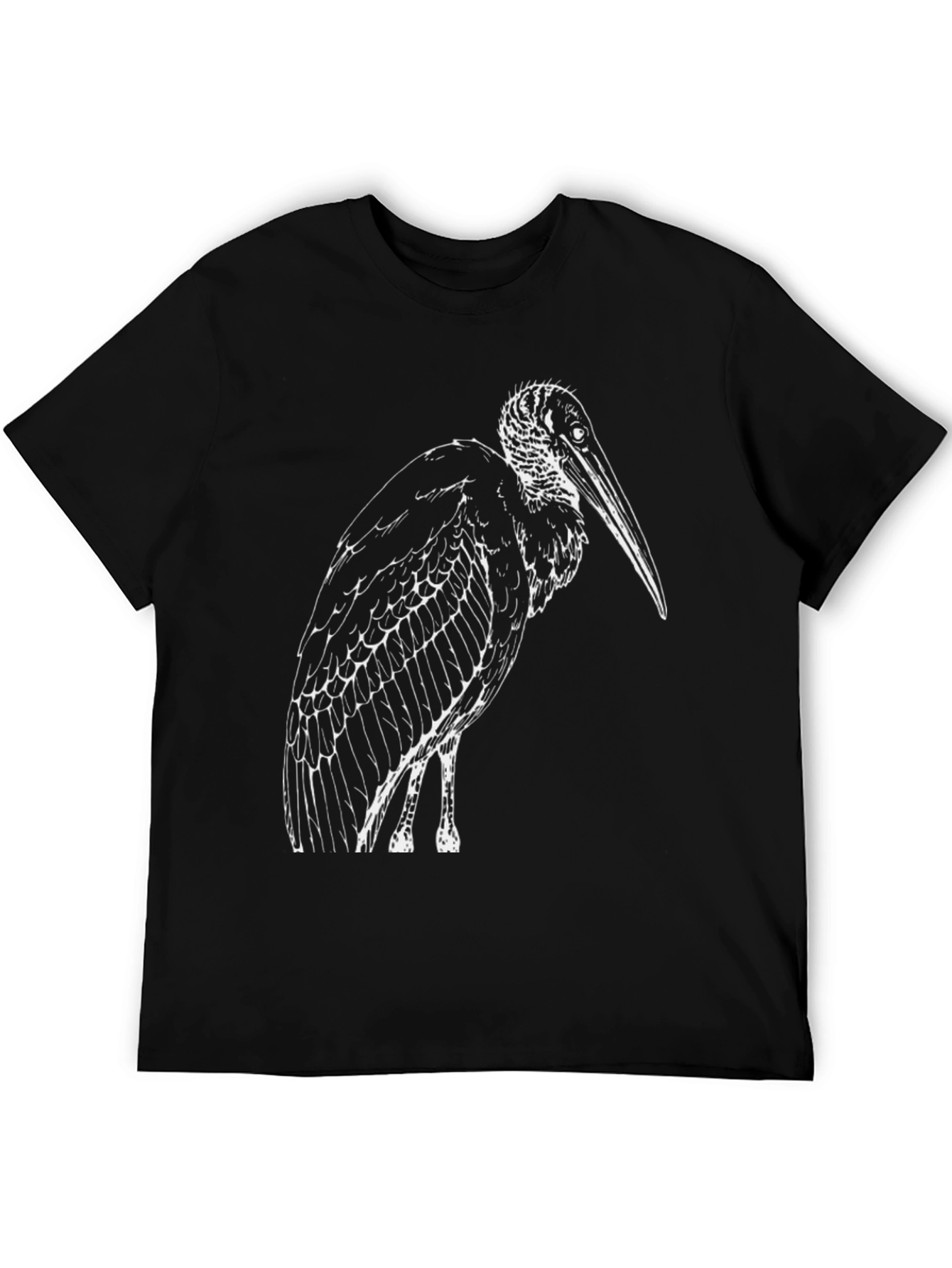 Marabou Stork Graphic Tee - Classic Black