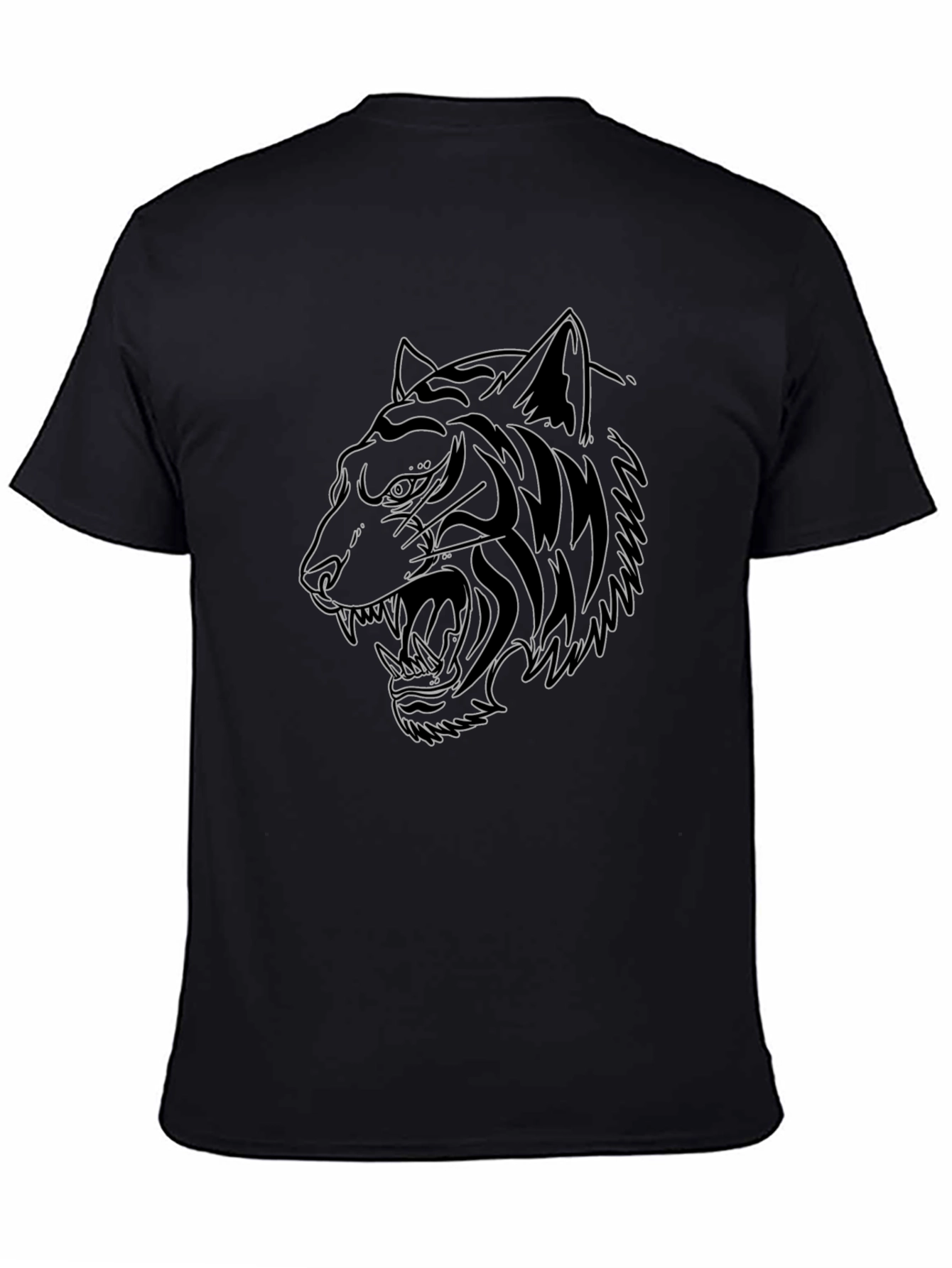 Black Tiger Graphic Tee - Stylish Mens T-Shirt