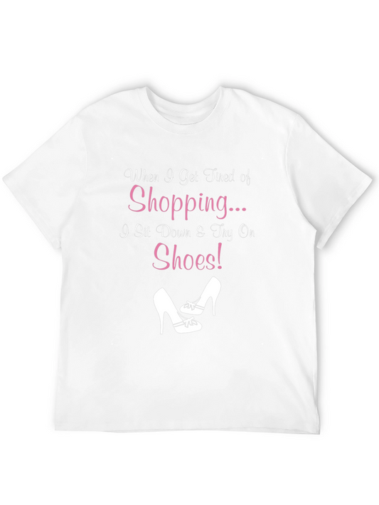 Shopping Humor Graphic Tee for Shoe Lovers
