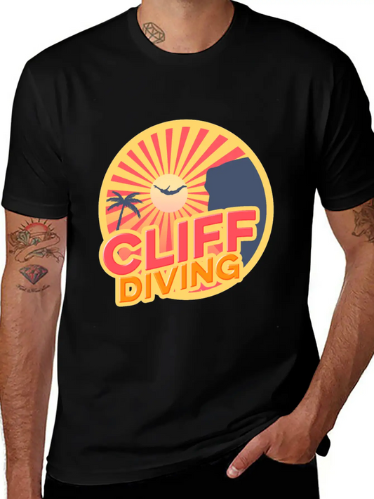Cliff Diving Lover Instructing Cliff Jumping Unisex Casual T-Shirt – Clean Design For Daily Comfort