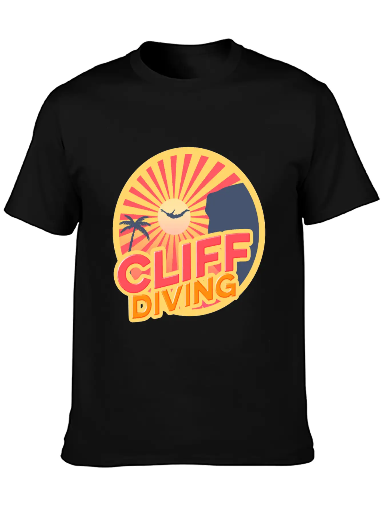 Cliff Diving Lover Instructing Cliff Jumping Unisex Casual T-Shirt – Clean Design For Daily Comfort