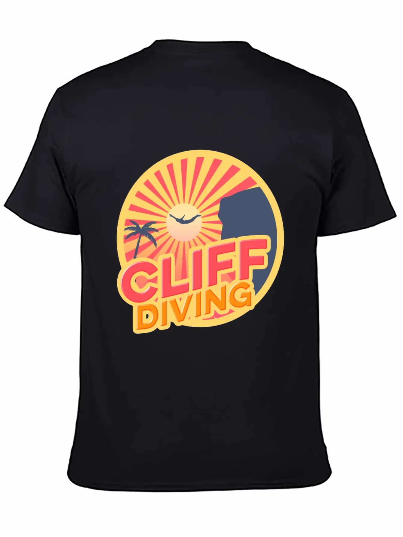Cliff Diving Lover Instructing Cliff Jumping Unisex Casual T-Shirt – Clean Design For Daily Comfort