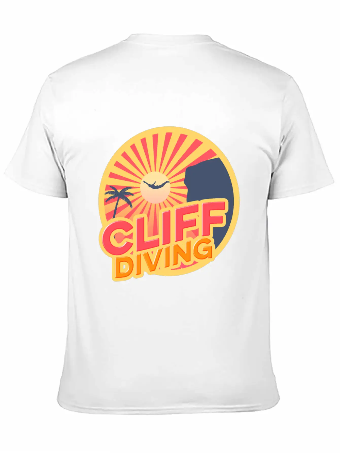 Cliff Diving Lover Instructing Cliff Jumping Unisex Casual T-Shirt – Clean Design For Daily Comfort