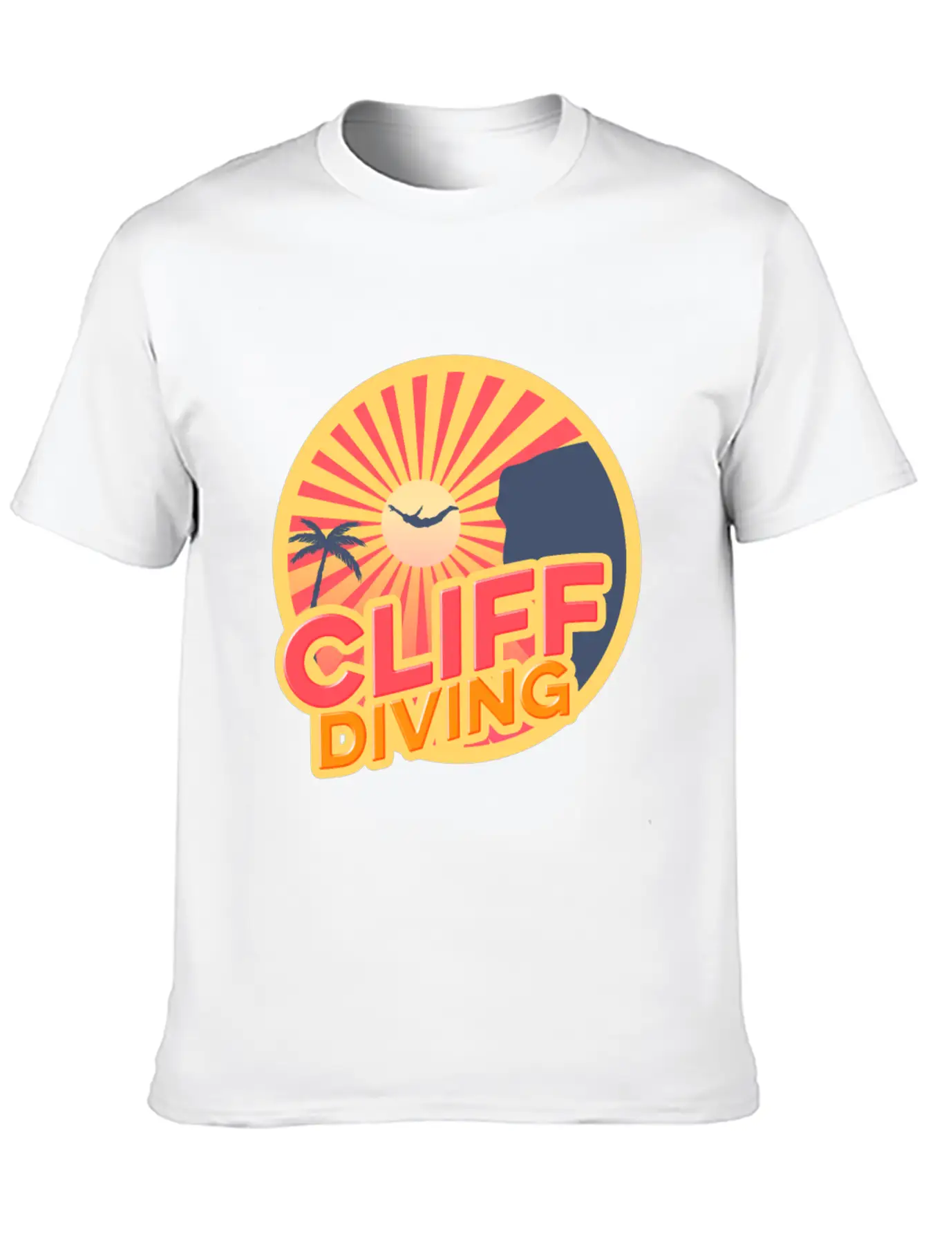Cliff Diving Lover Instructing Cliff Jumping Unisex Casual T-Shirt – Clean Design For Daily Comfort