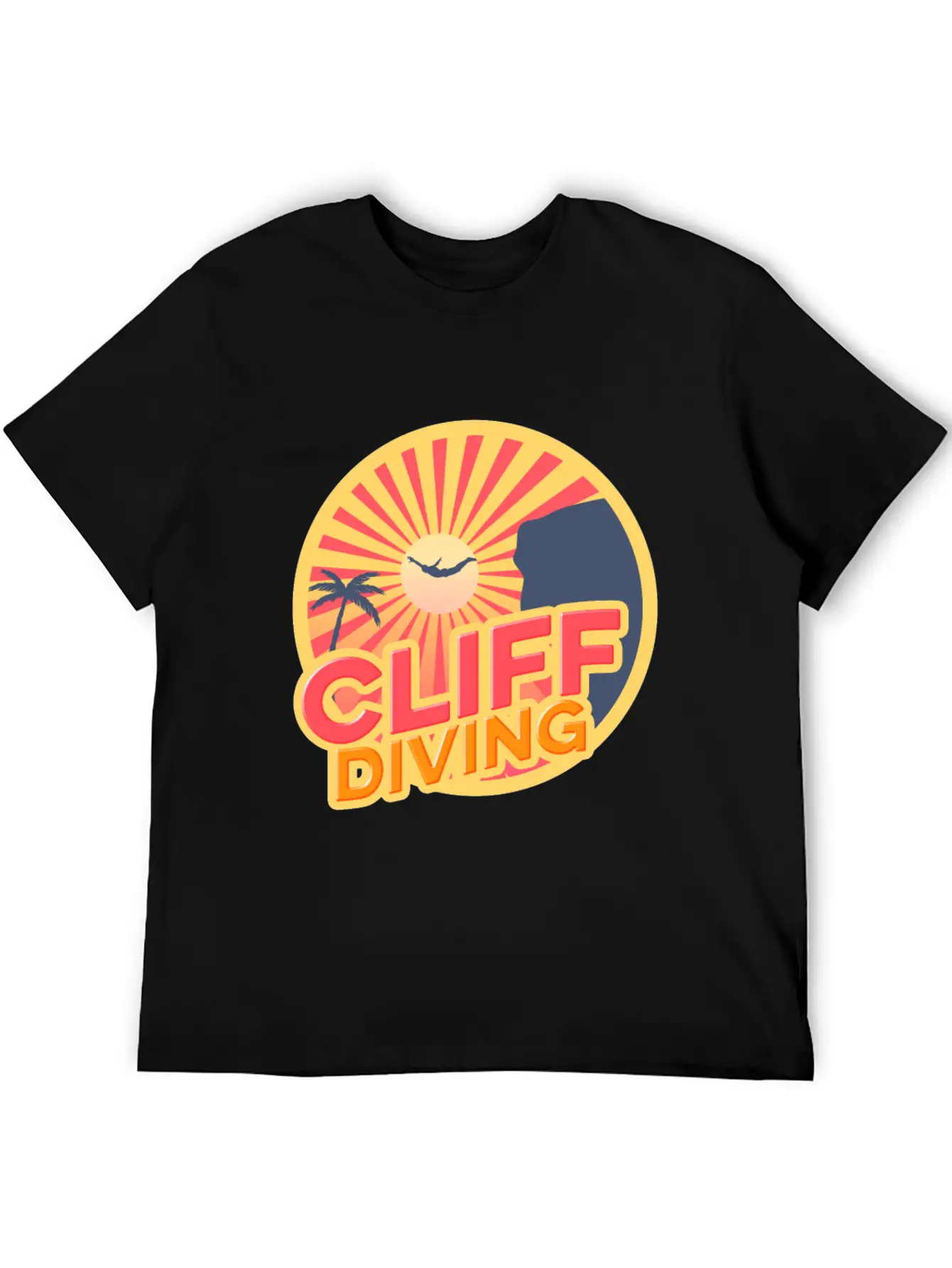 Cliff Diving Lover Instructing Cliff Jumping Unisex Casual T-Shirt – Clean Design For Daily Comfort