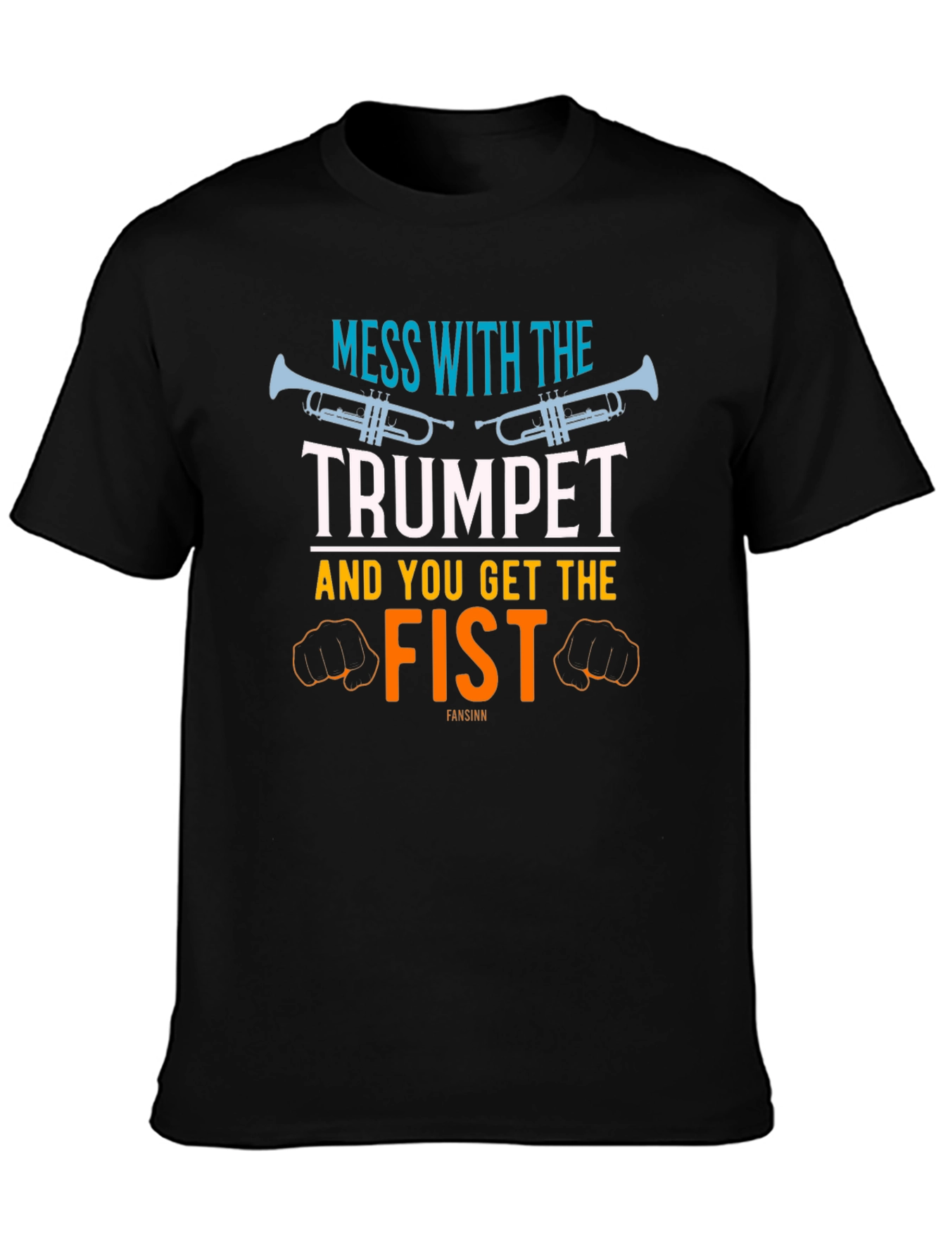 Trumpet and Fist Graphic T-Shirt