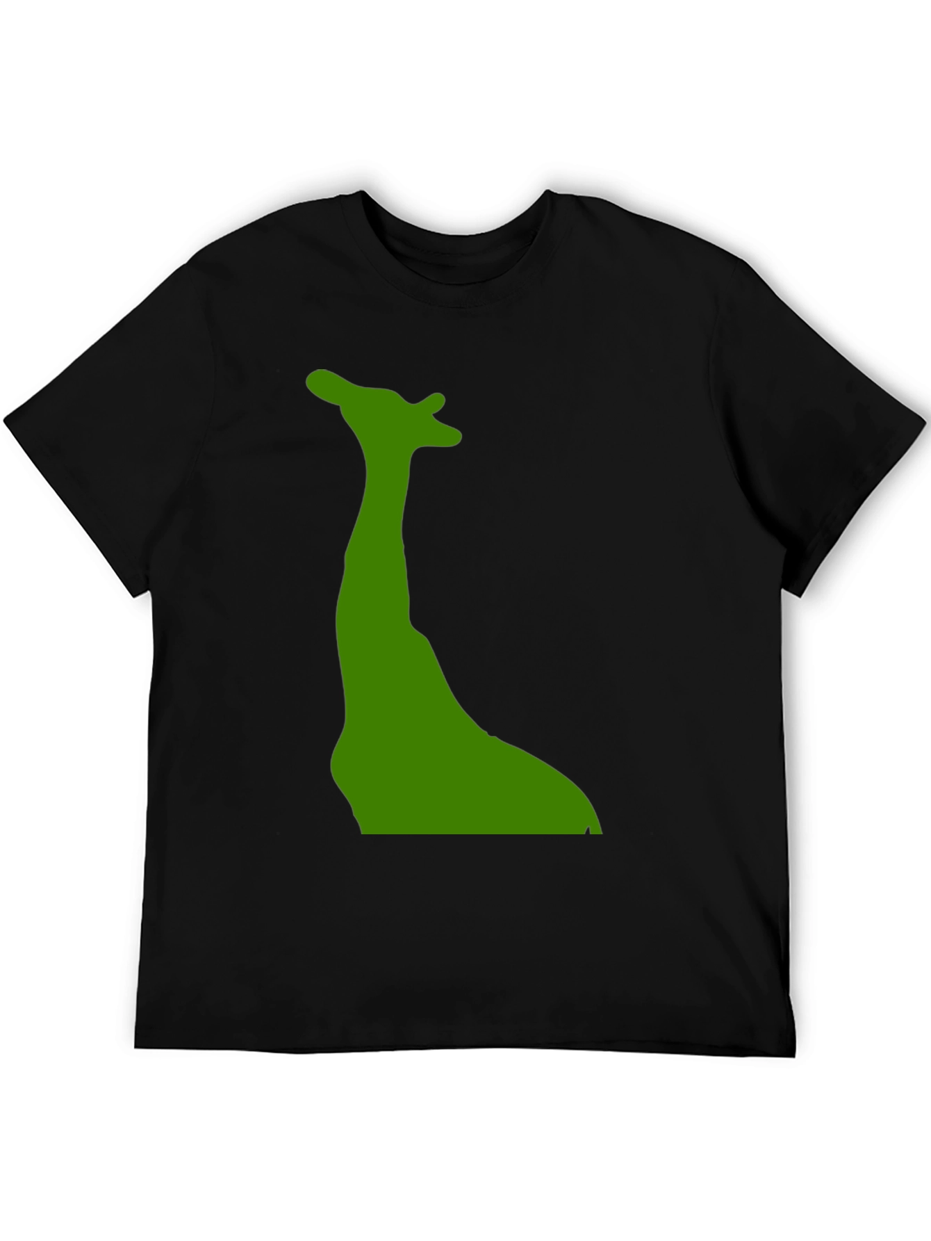Giraffe Silhouette Black Tee - Unique Graphic Print