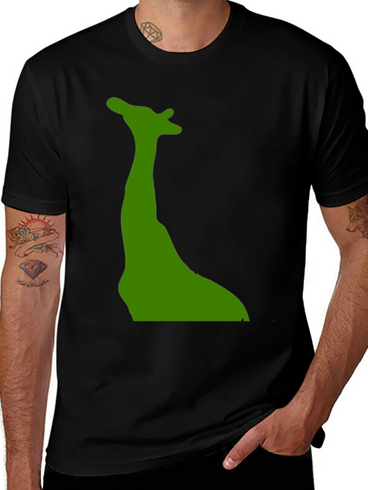 Giraffe Silhouette Black Tee - Unique Graphic Print