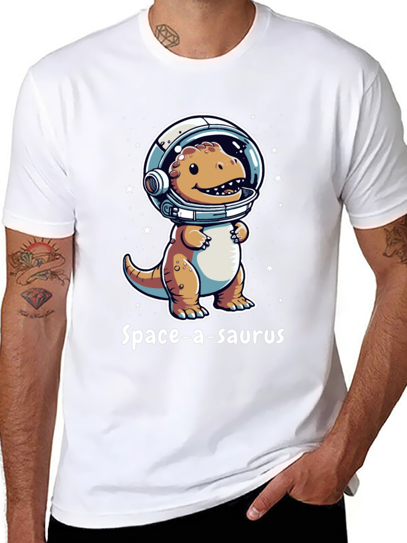 Space-a-saurus T-Shirt - Dinosaur Astronaut Tee