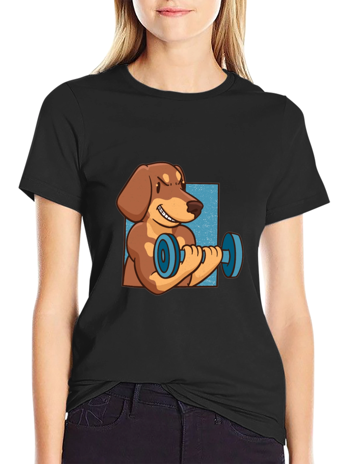 Dachshund Weights Black T-Shirt