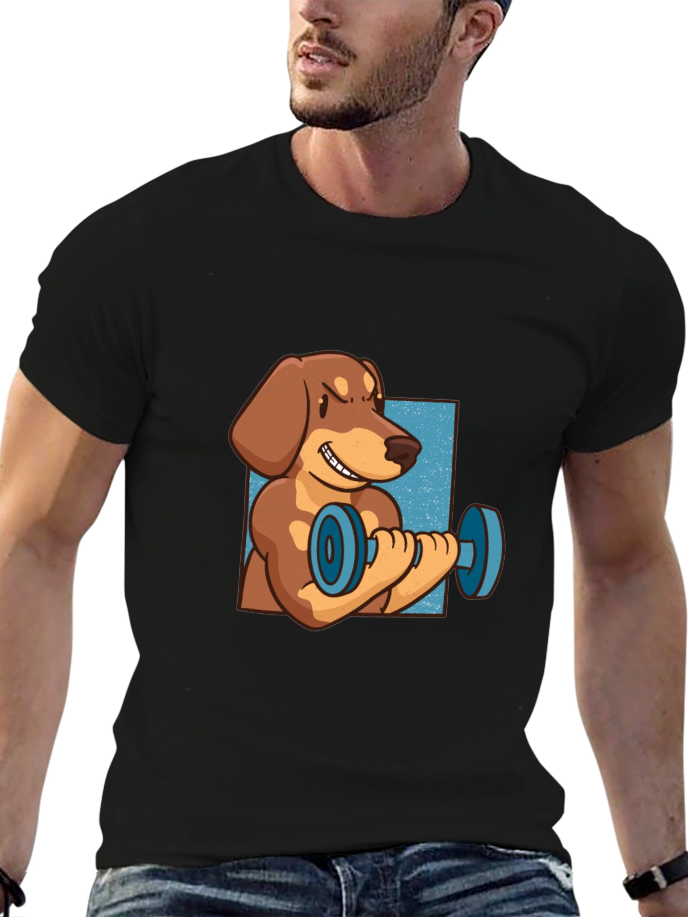 Dachshund Weights Black T-Shirt