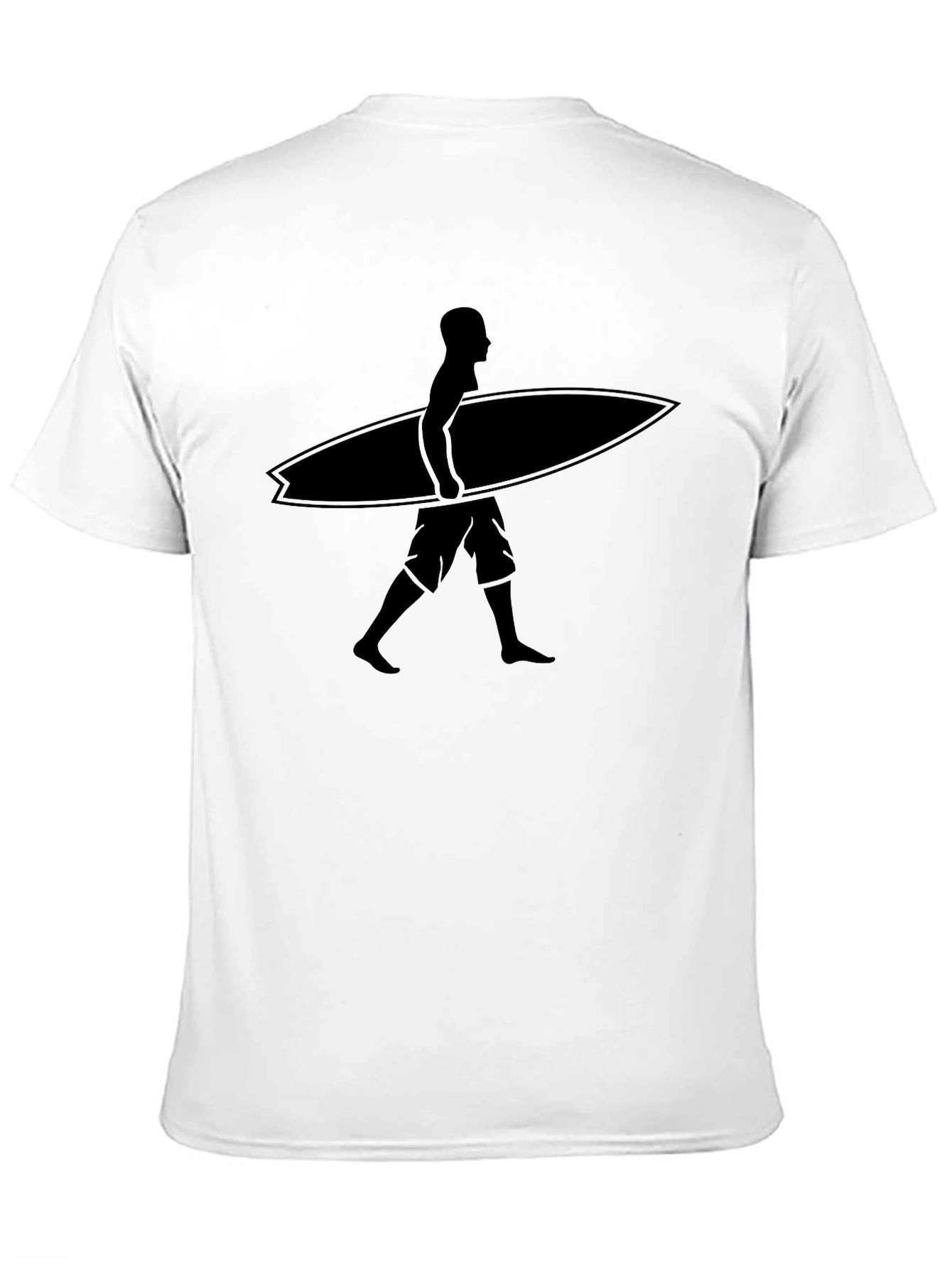 Surfer Graphic Tee - Casual Black T-Shirt