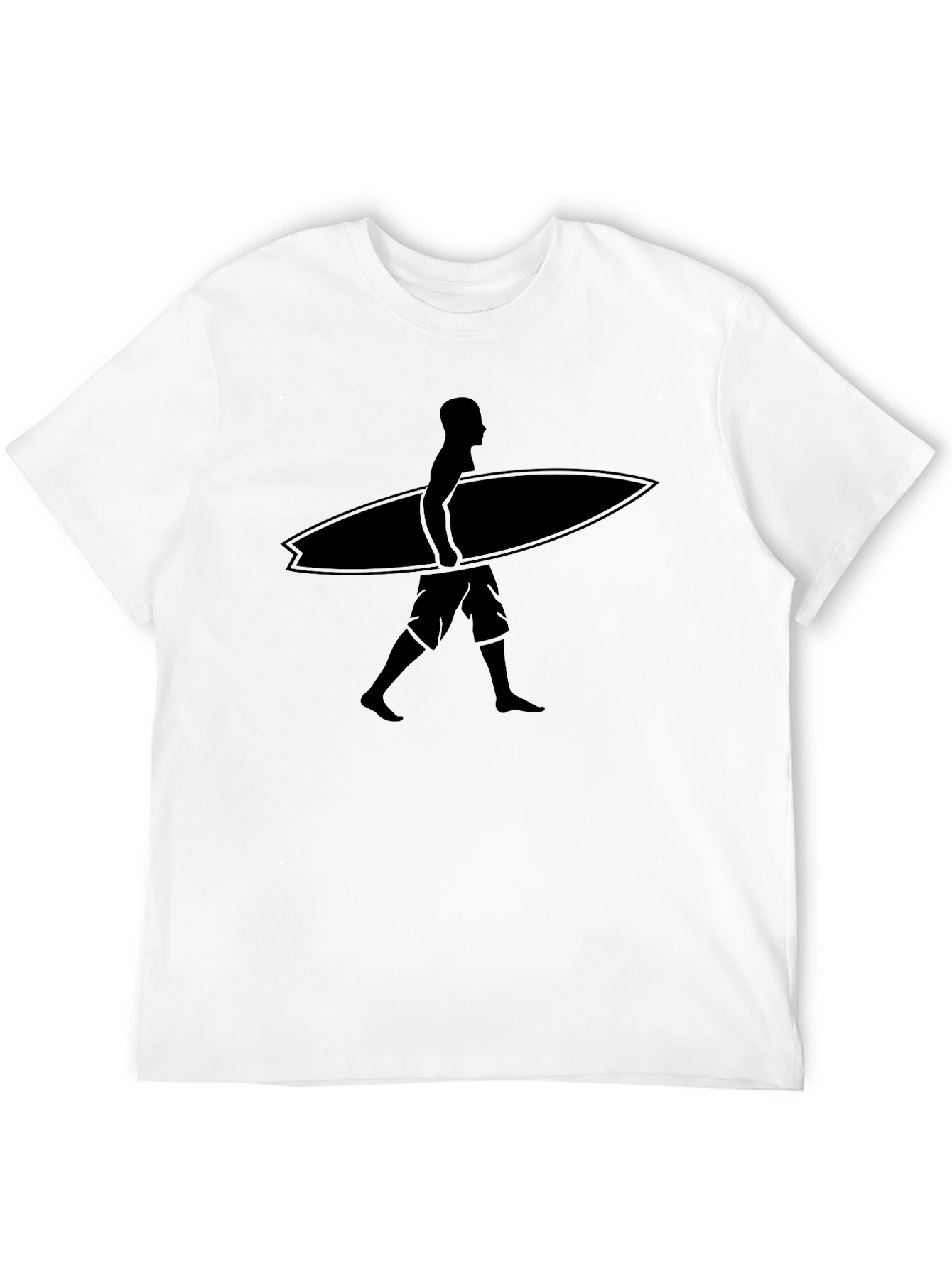 Surfer Graphic Tee - Casual Black T-Shirt