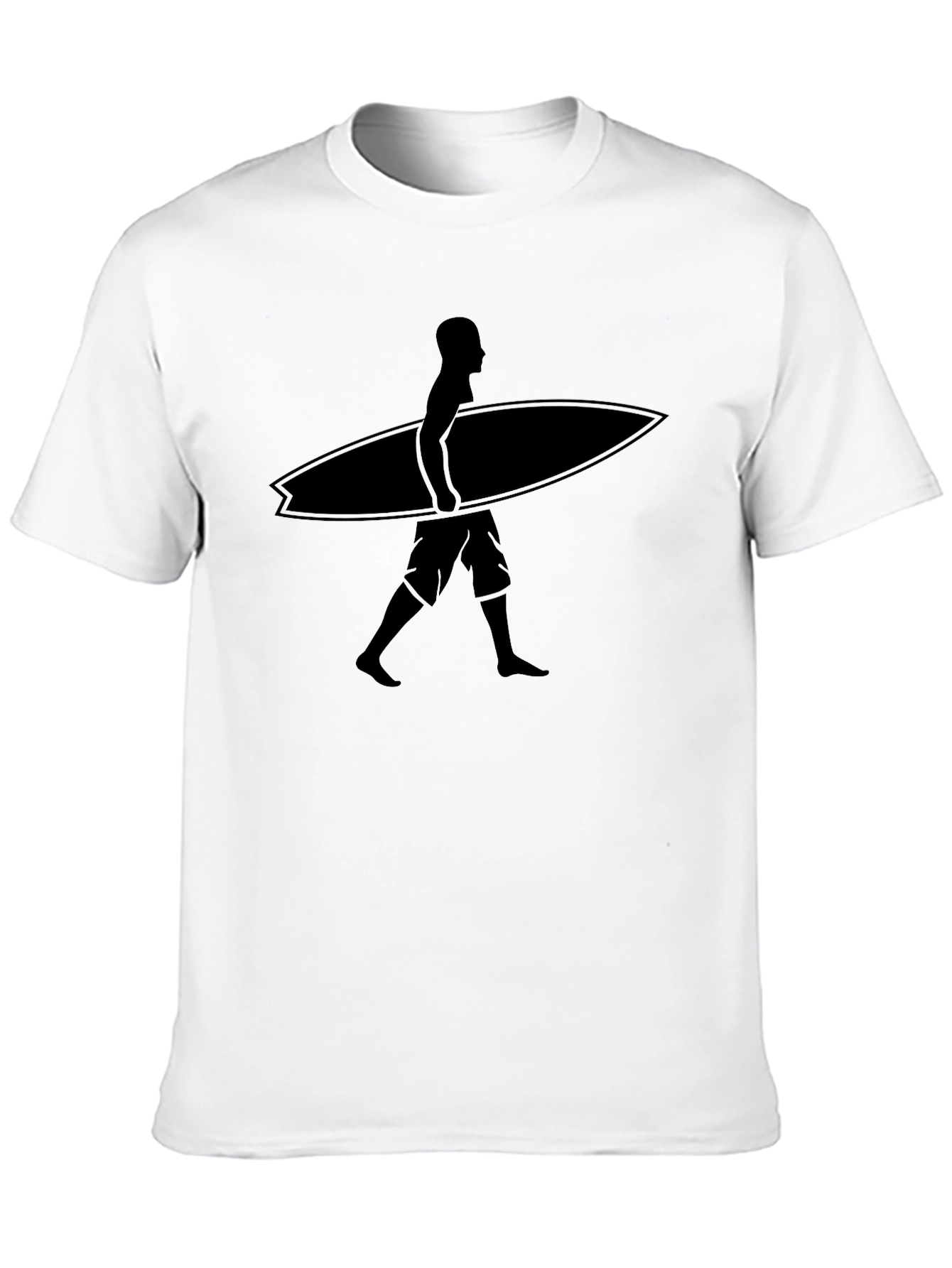 Surfer Graphic Tee - Casual Black T-Shirt