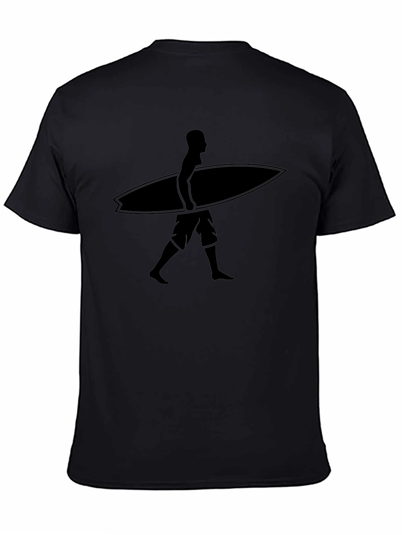 Surfer Graphic Tee - Casual Black T-Shirt
