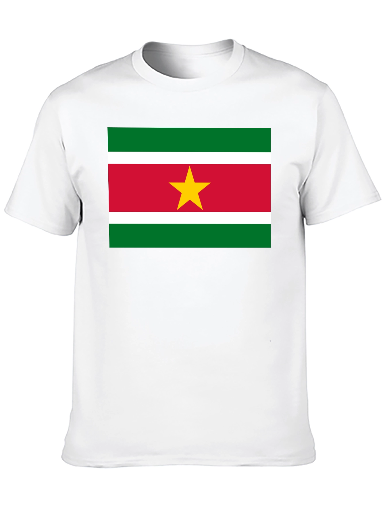 Suriname Flag T-Shirt - Black Cotton Tee