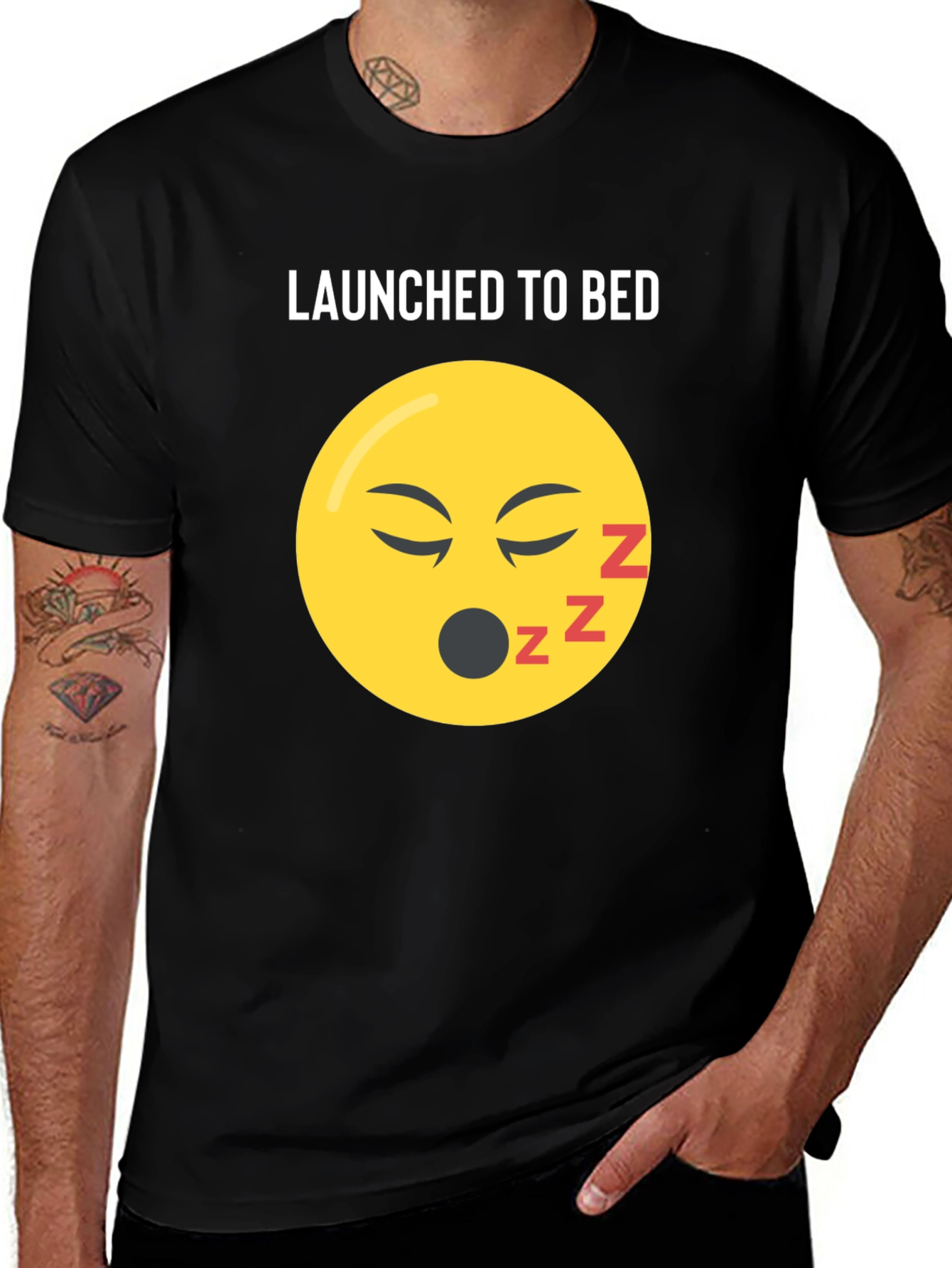 Launched To Bed Graphic T-Shirt