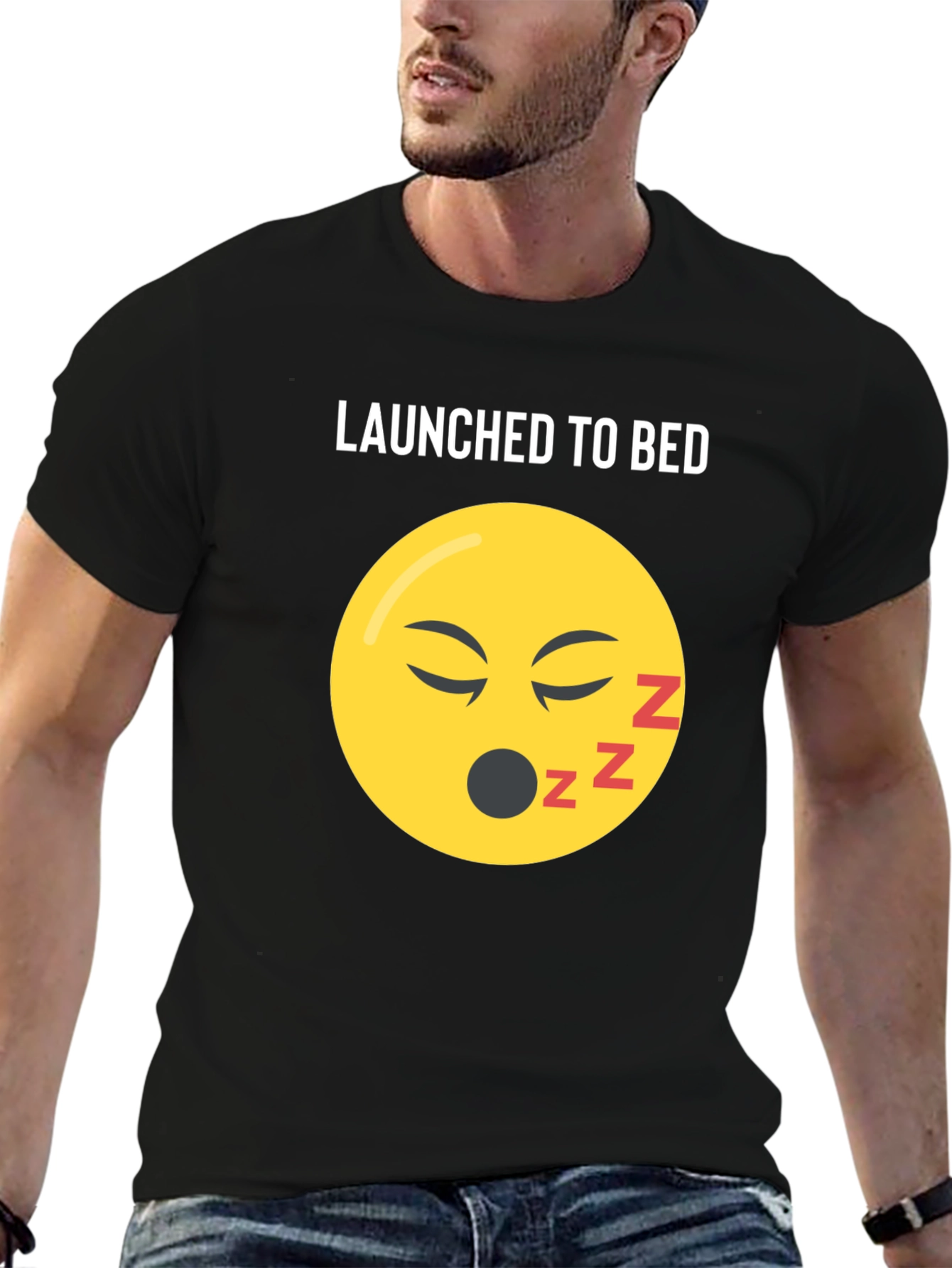 Launched To Bed Graphic T-Shirt