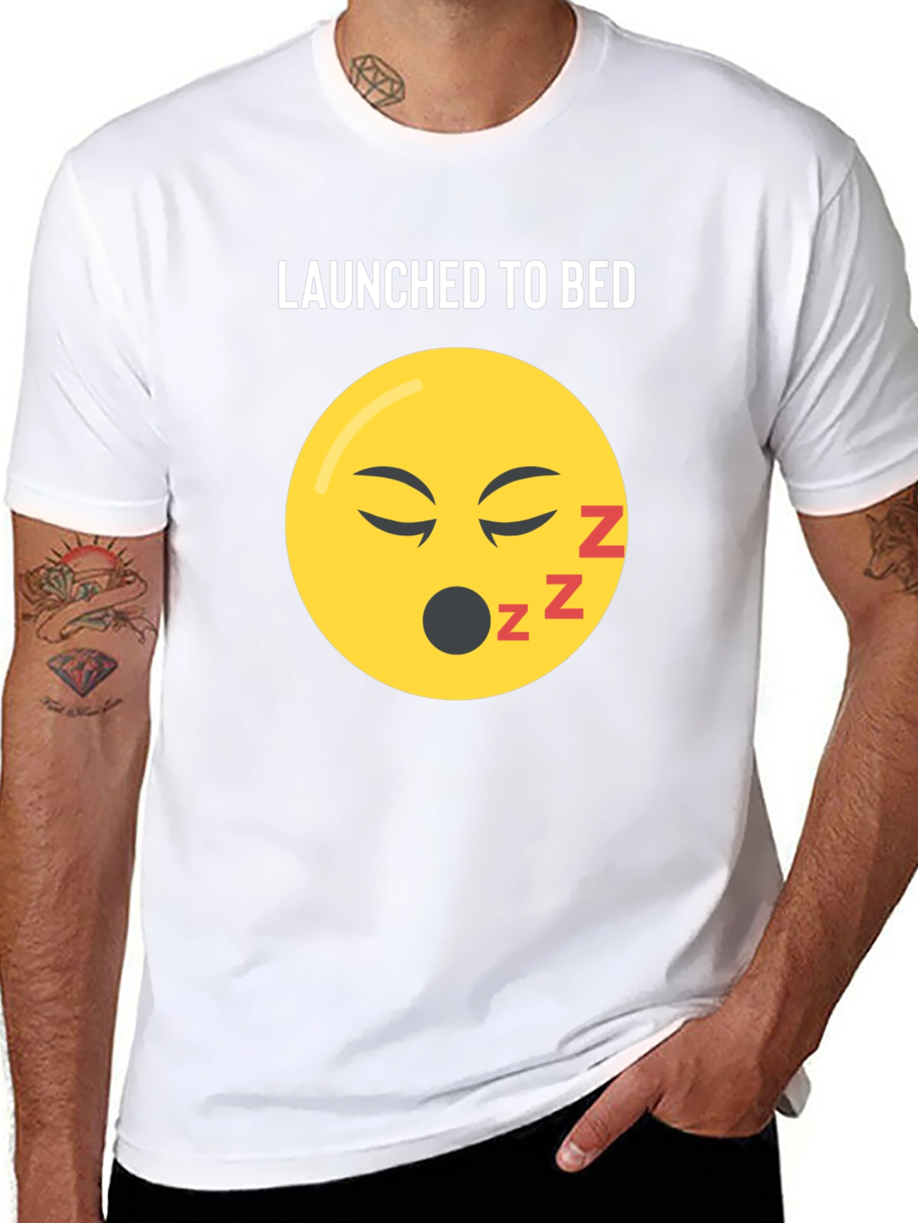 Launched To Bed Graphic T-Shirt