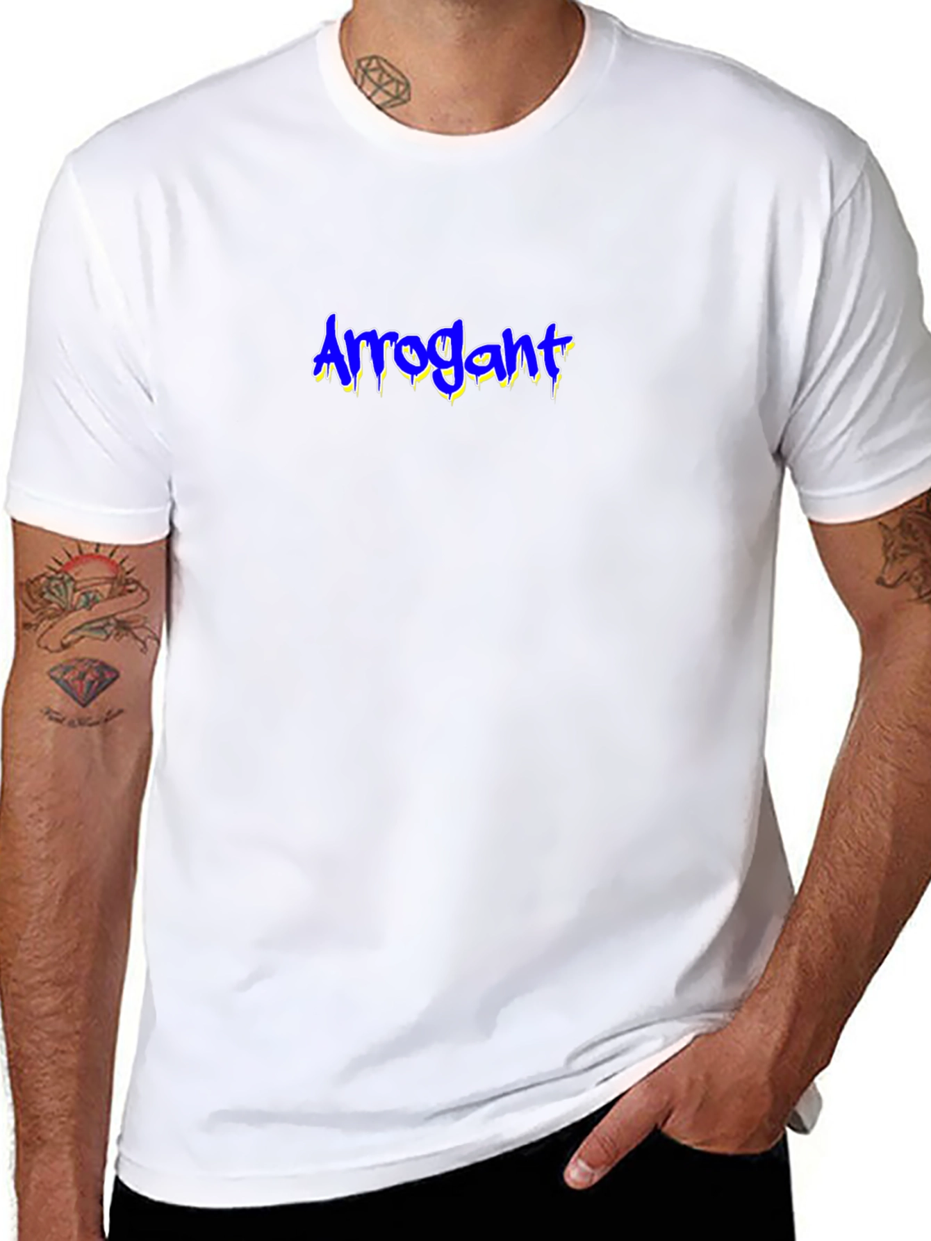 Arrogant Graphic Print Black T-Shirt