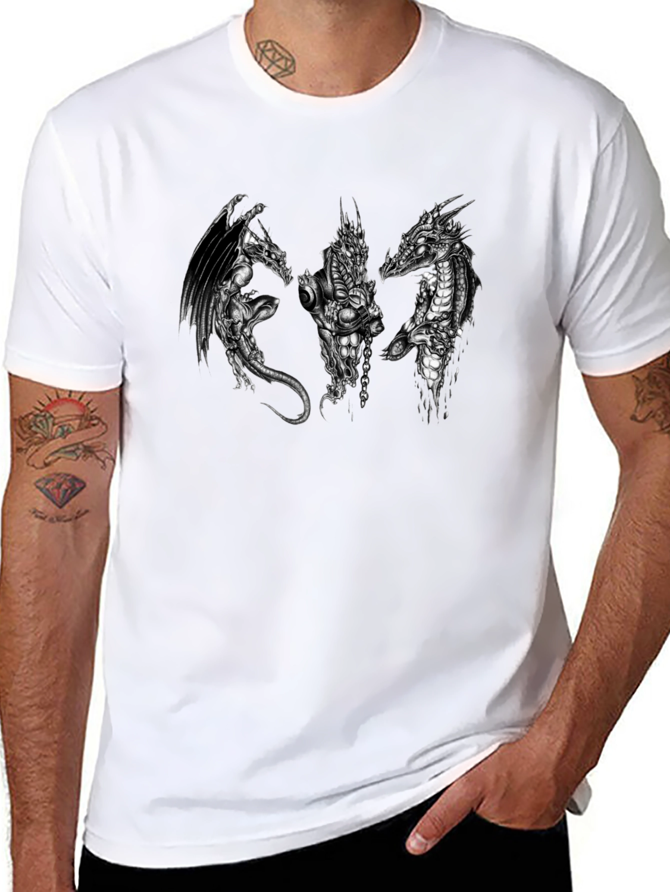 Dragon Trio Black T-Shirt