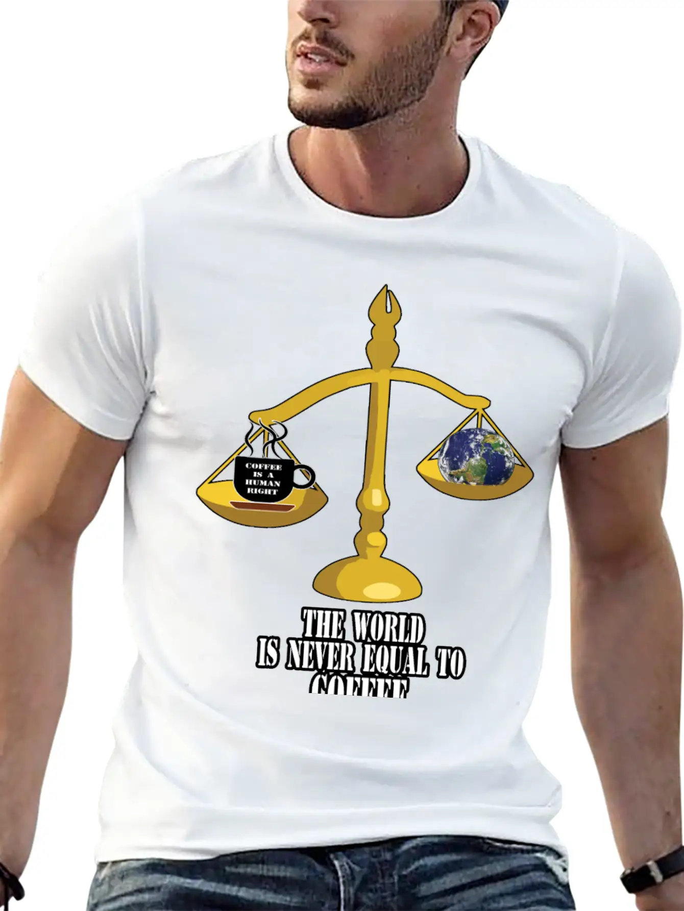 Coffee Is The First A Human Right,For Coffee Lover Unisex Casual T-Shirt – Clean Design For Daily Comfort