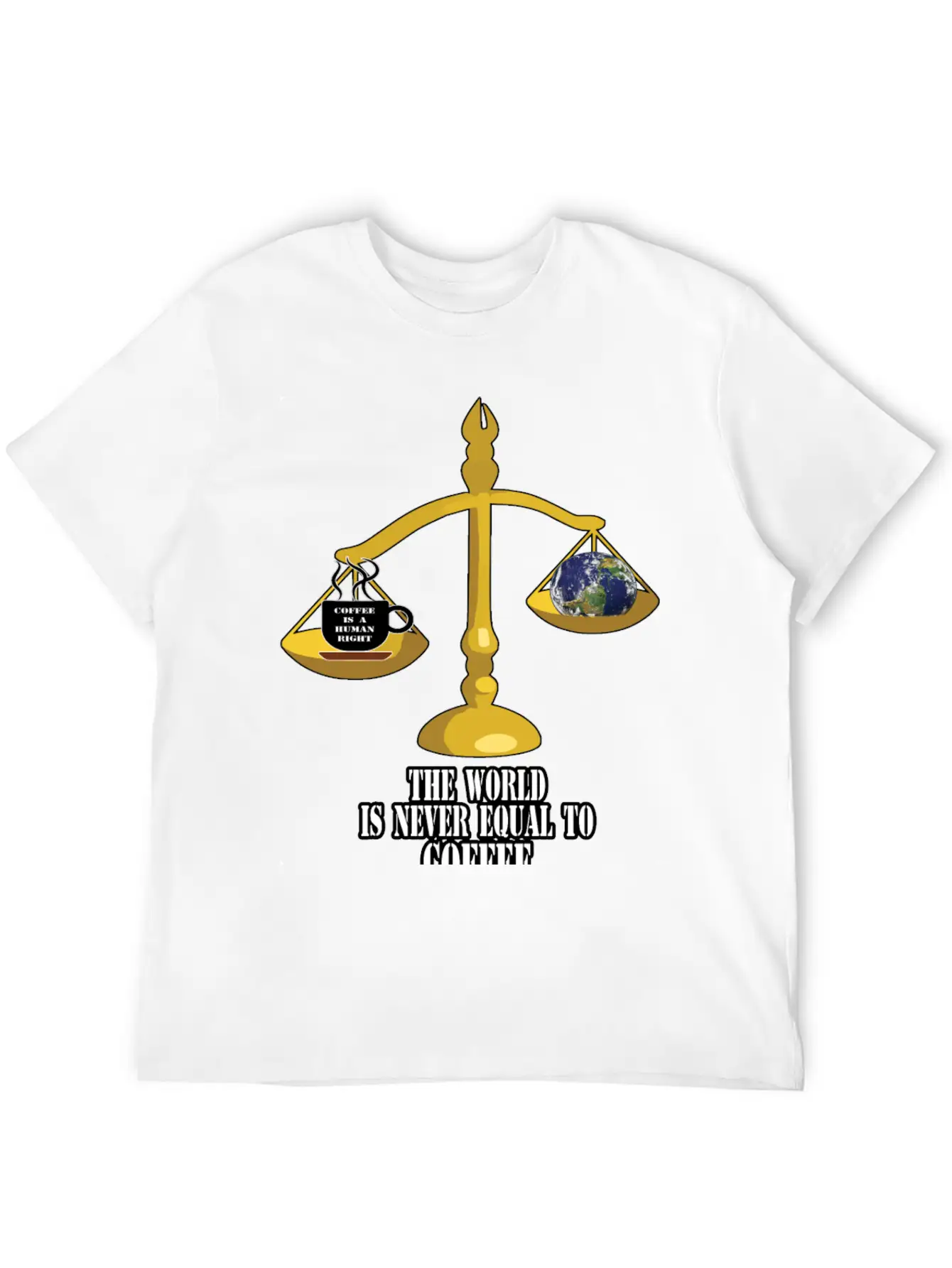 Coffee Is The First A Human Right,For Coffee Lover Unisex Casual T-Shirt – Clean Design For Daily Comfort
