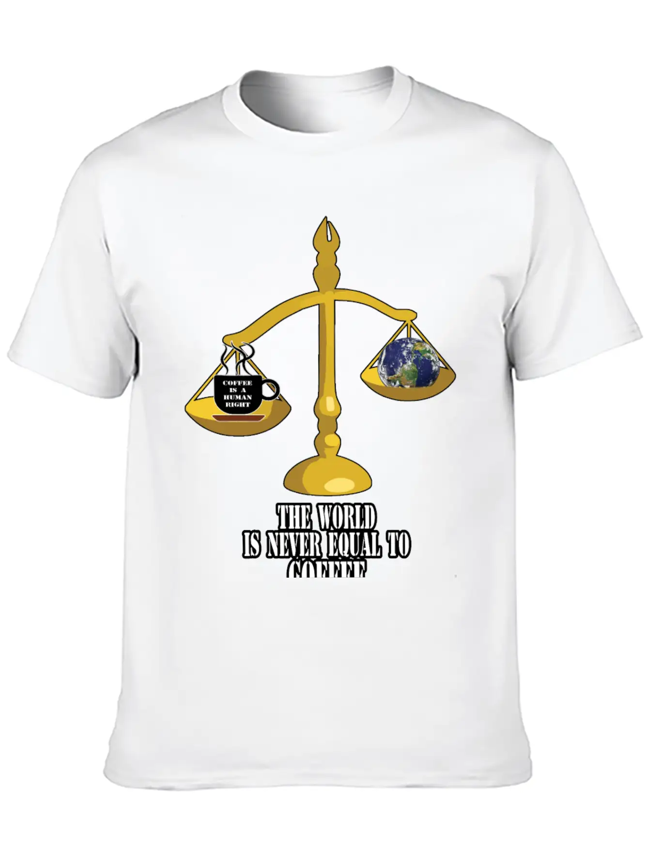 Coffee Is The First A Human Right,For Coffee Lover Unisex Casual T-Shirt – Clean Design For Daily Comfort