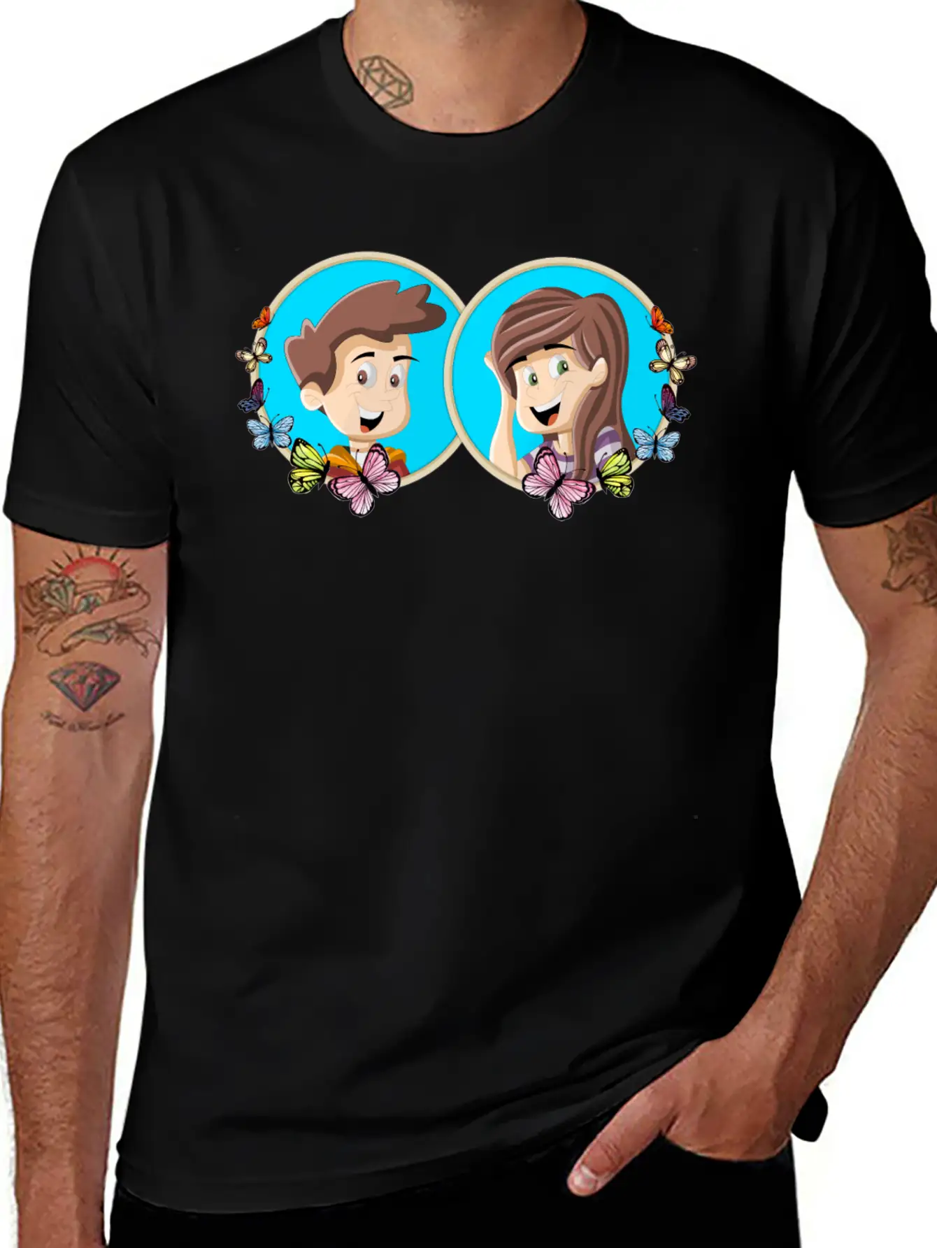 Collage Couple 2 Unisex Casual T-Shirt – Clean Design For Daily Comfort