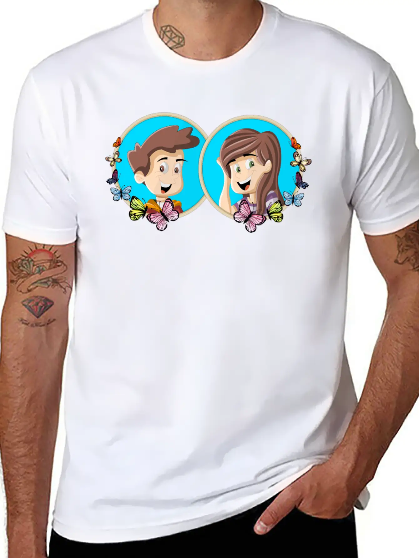 Collage Couple 2 Unisex Casual T-Shirt – Clean Design For Daily Comfort