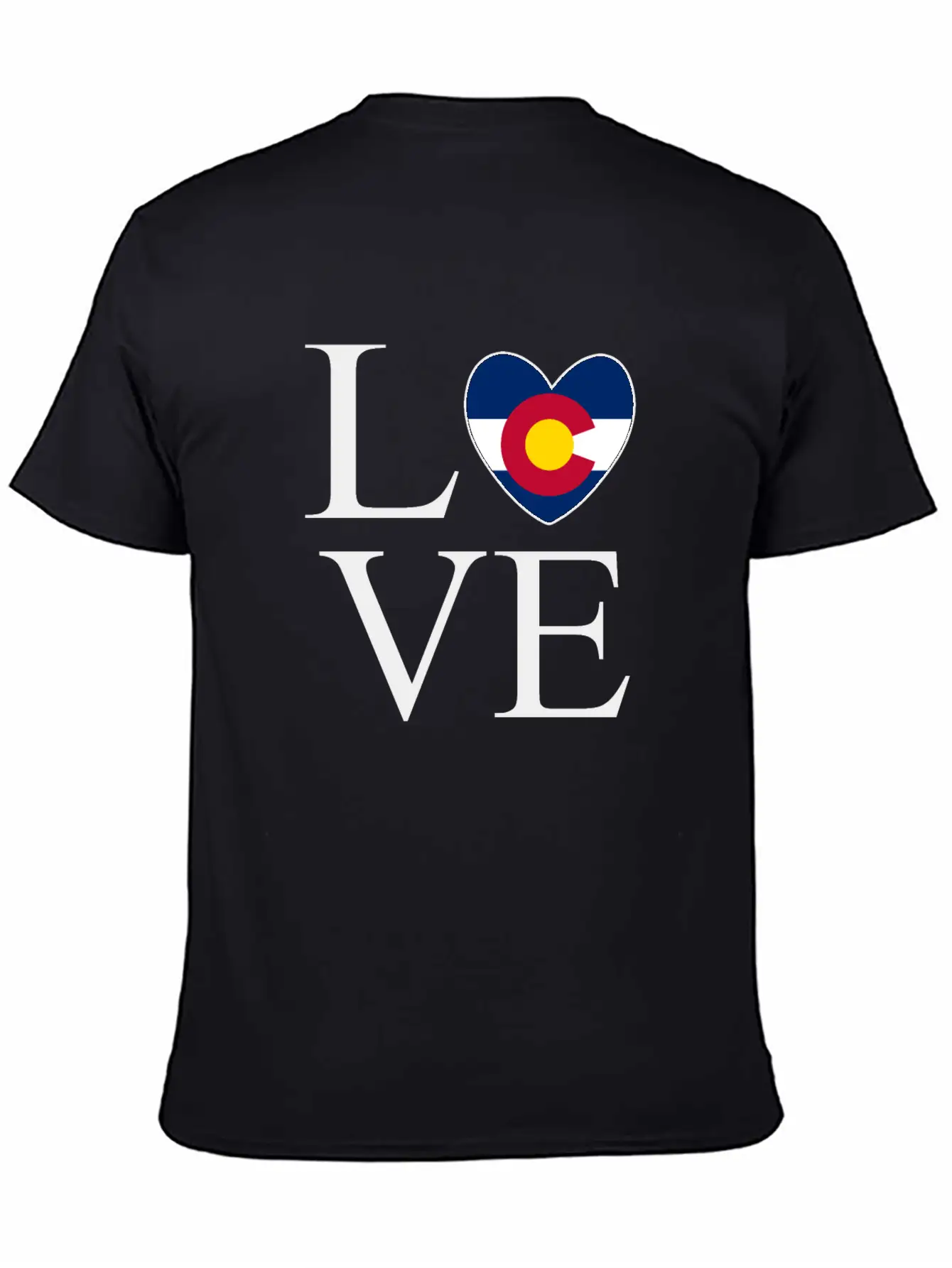 Colorado Flag Love Unisex Casual T-Shirt – Clean Design For Daily Comfort