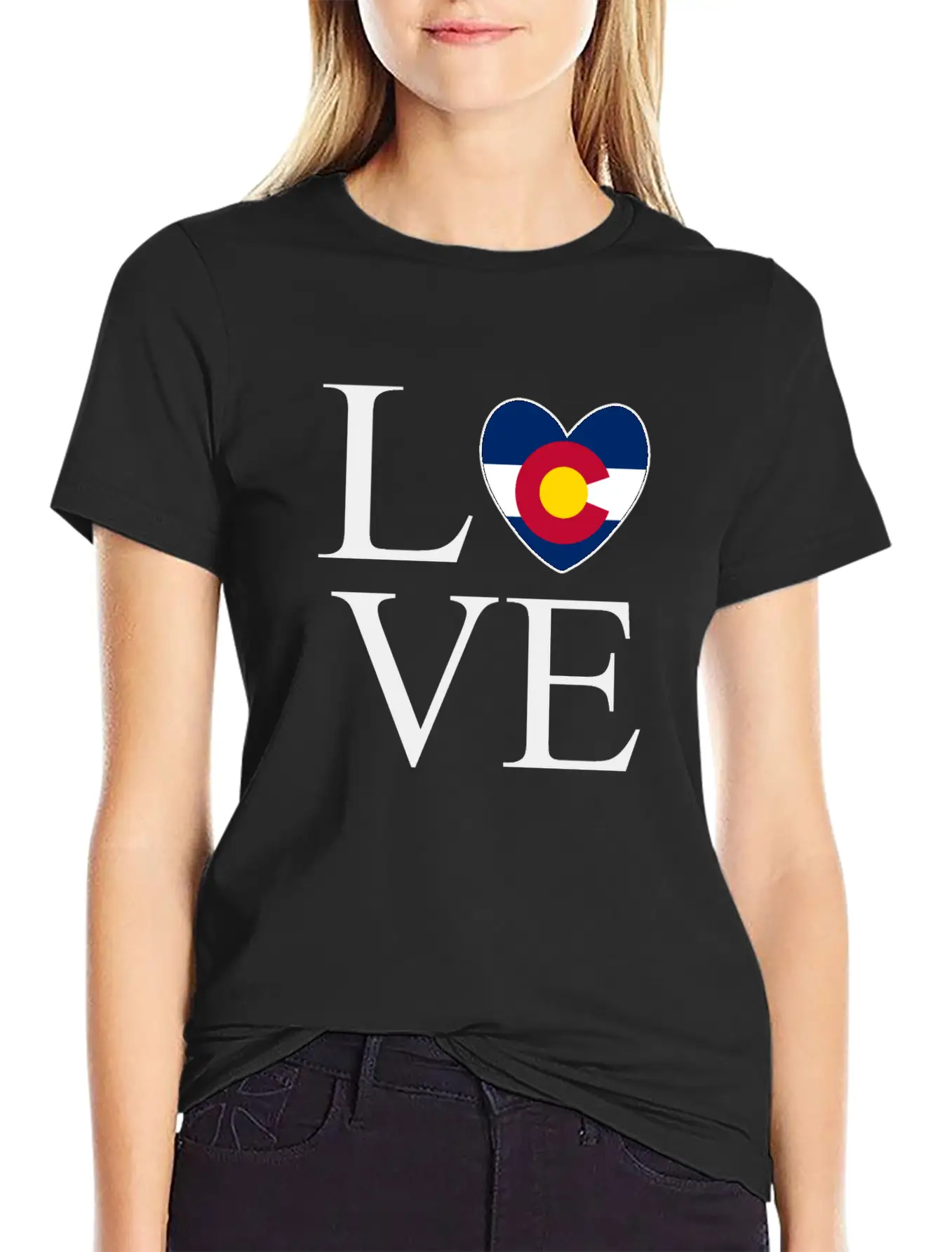 Colorado Flag Love Unisex Casual T-Shirt – Clean Design For Daily Comfort