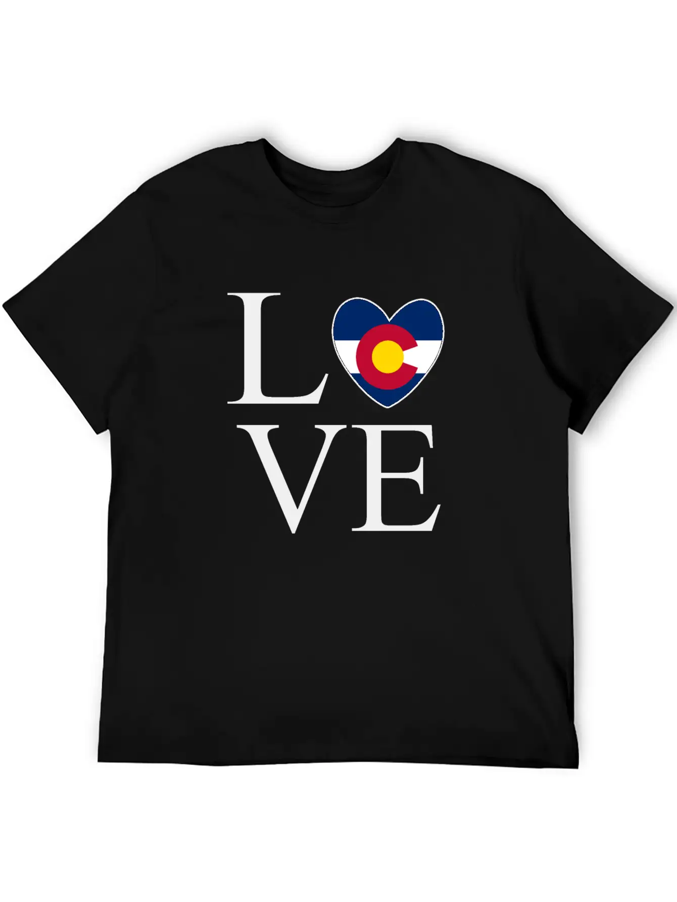 Colorado Flag Love Unisex Casual T-Shirt – Clean Design For Daily Comfort